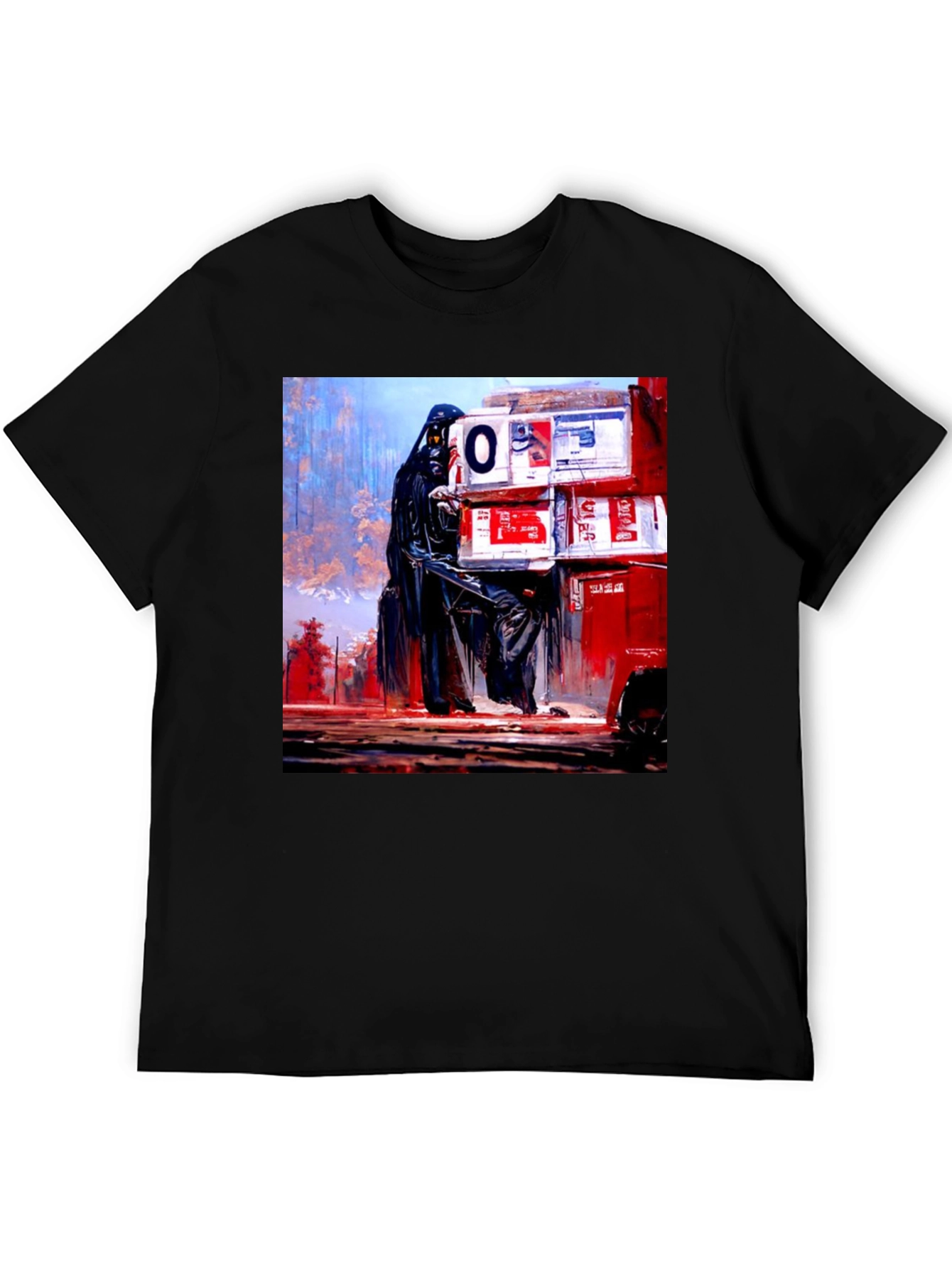 Darth Vader Boxes Graphic Black T-Shirt