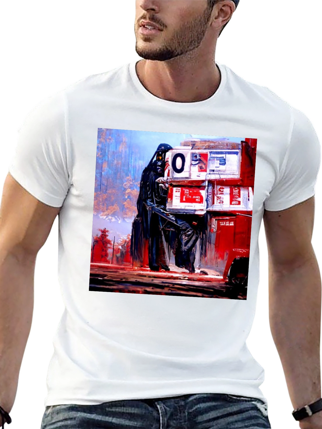 Darth Vader Boxes Graphic Black T-Shirt