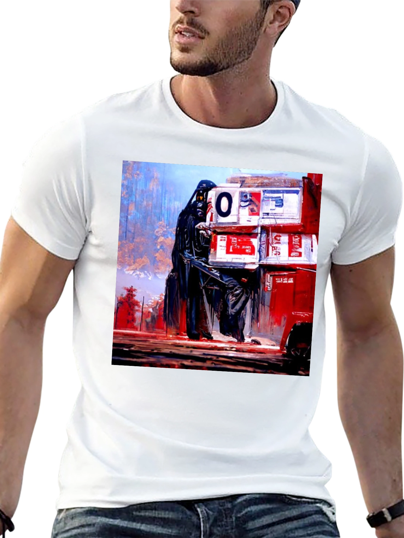 Darth Vader Boxes Graphic Black T-Shirt