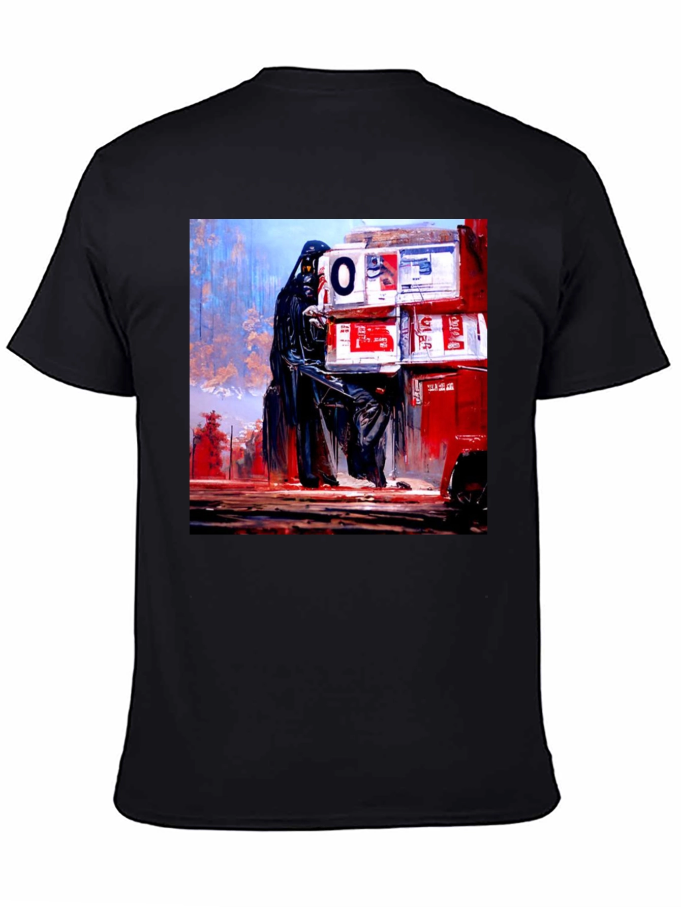 Darth Vader Boxes Graphic Black T-Shirt