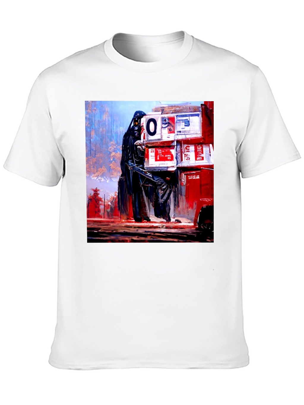 Darth Vader Boxes Graphic Black T-Shirt