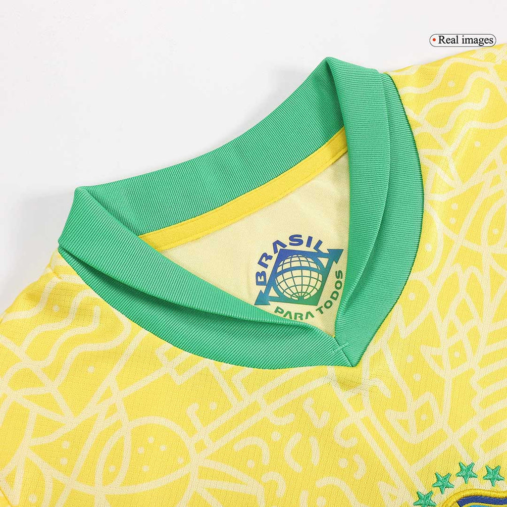 Kid's Brazil Home Jersey+Shorts Copa America 2024
