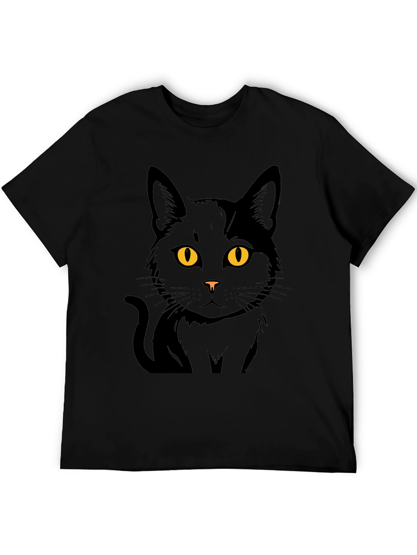 Black Cat Graphic T-Shirt - Menswear