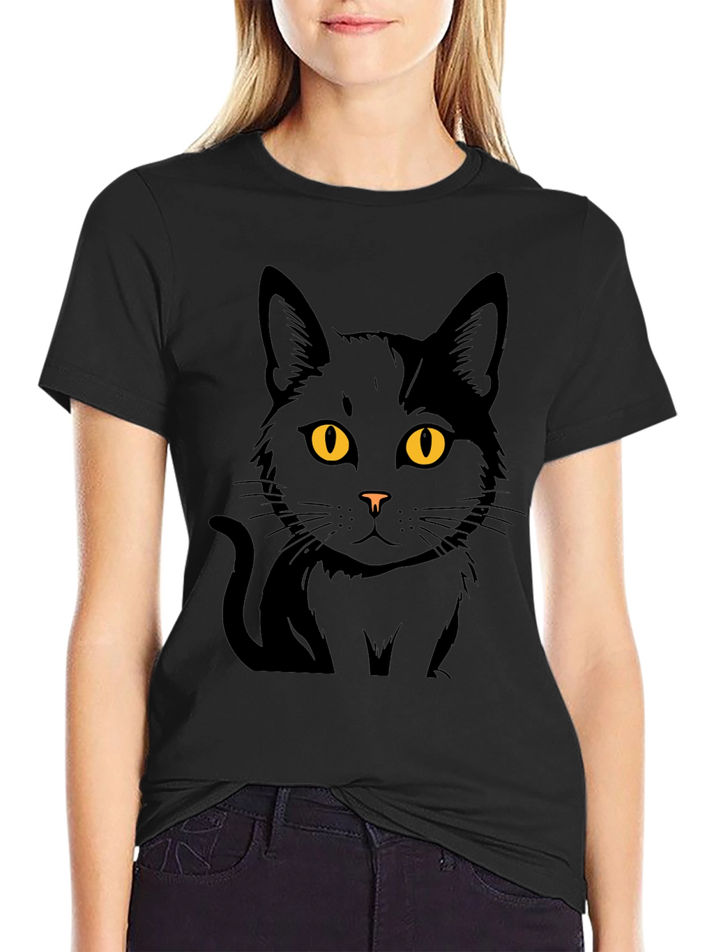 Black Cat Graphic T-Shirt - Menswear
