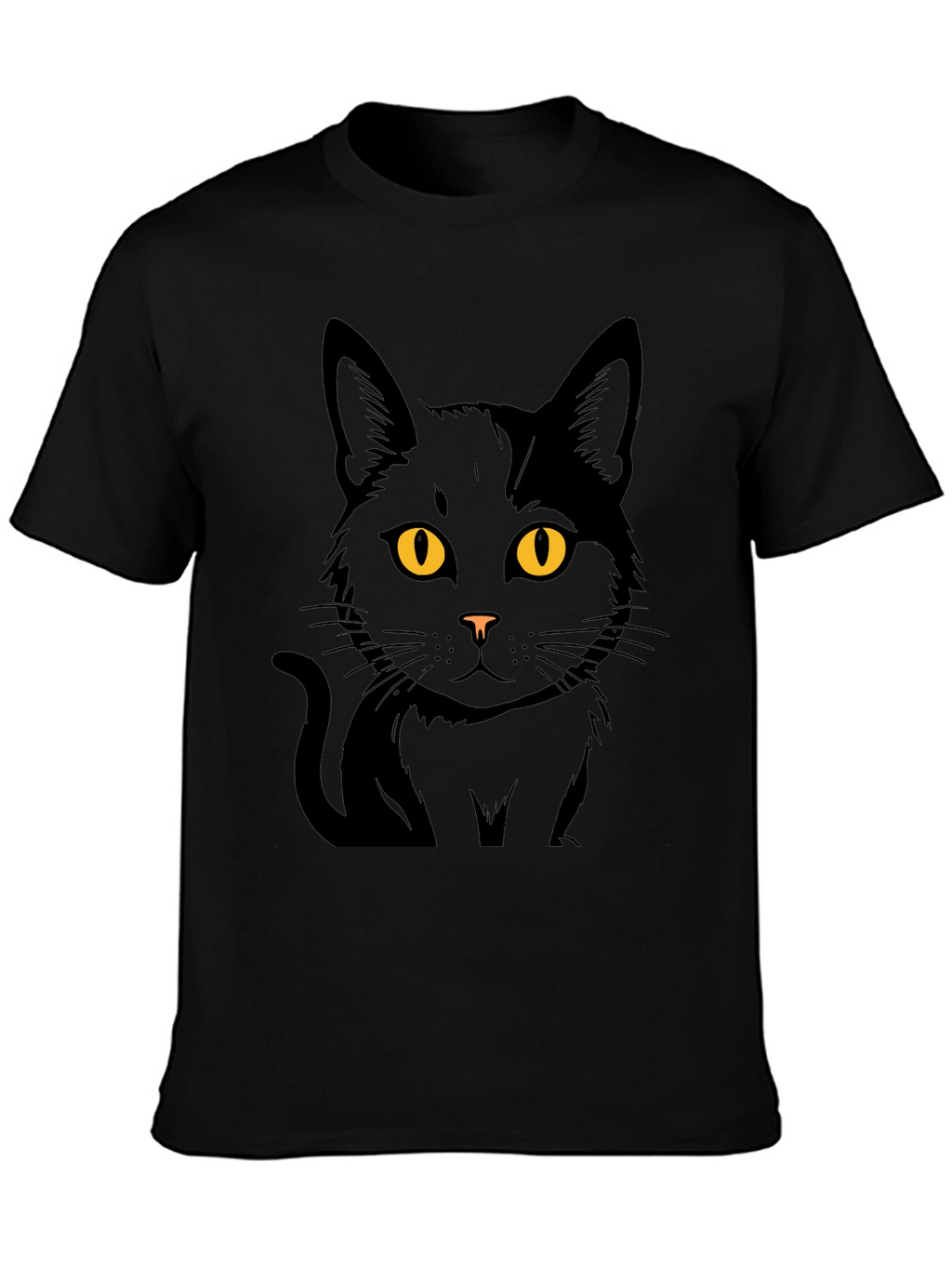 Black Cat Graphic T-Shirt - Menswear