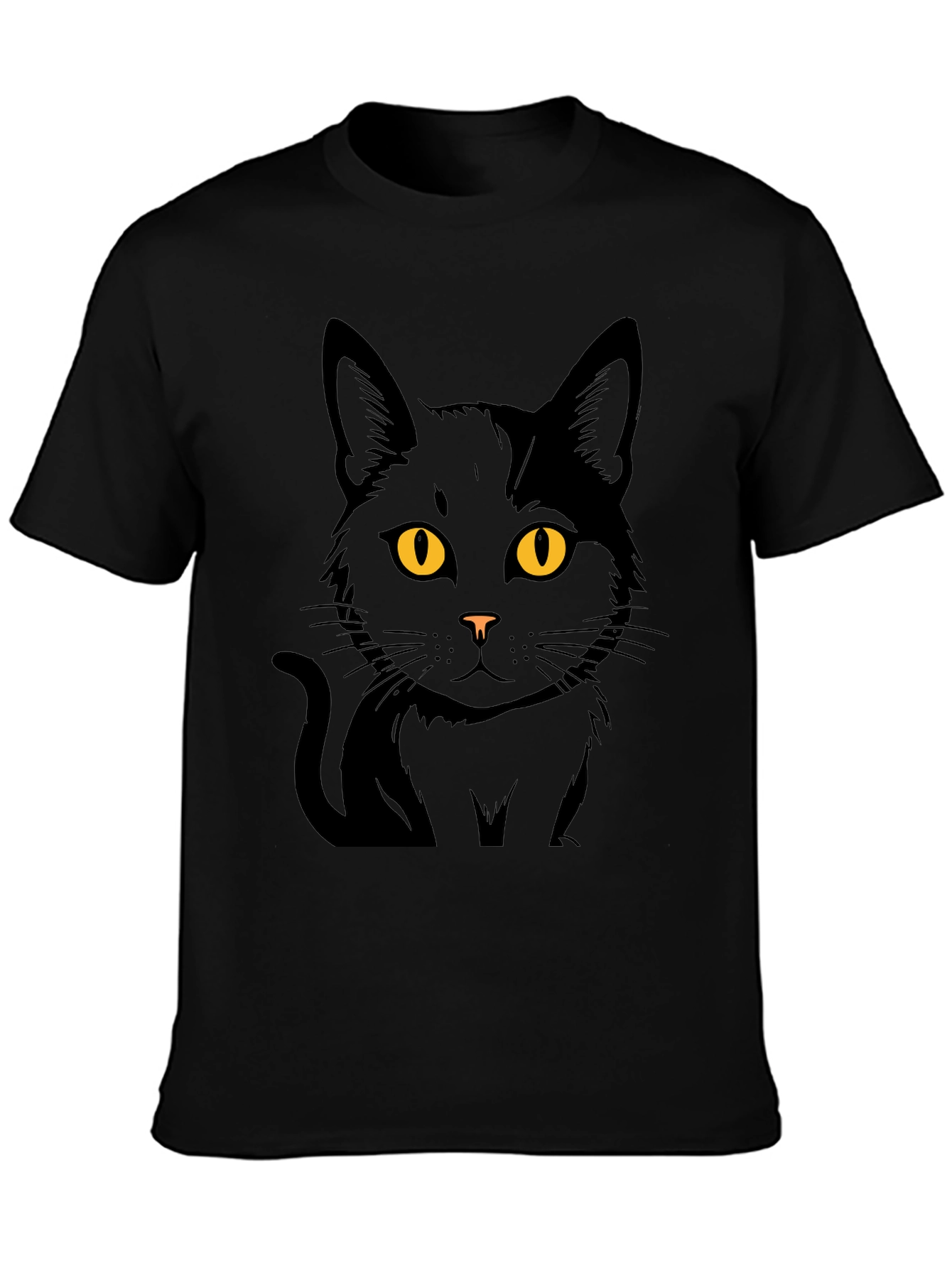 Black Cat Graphic T-Shirt - Menswear