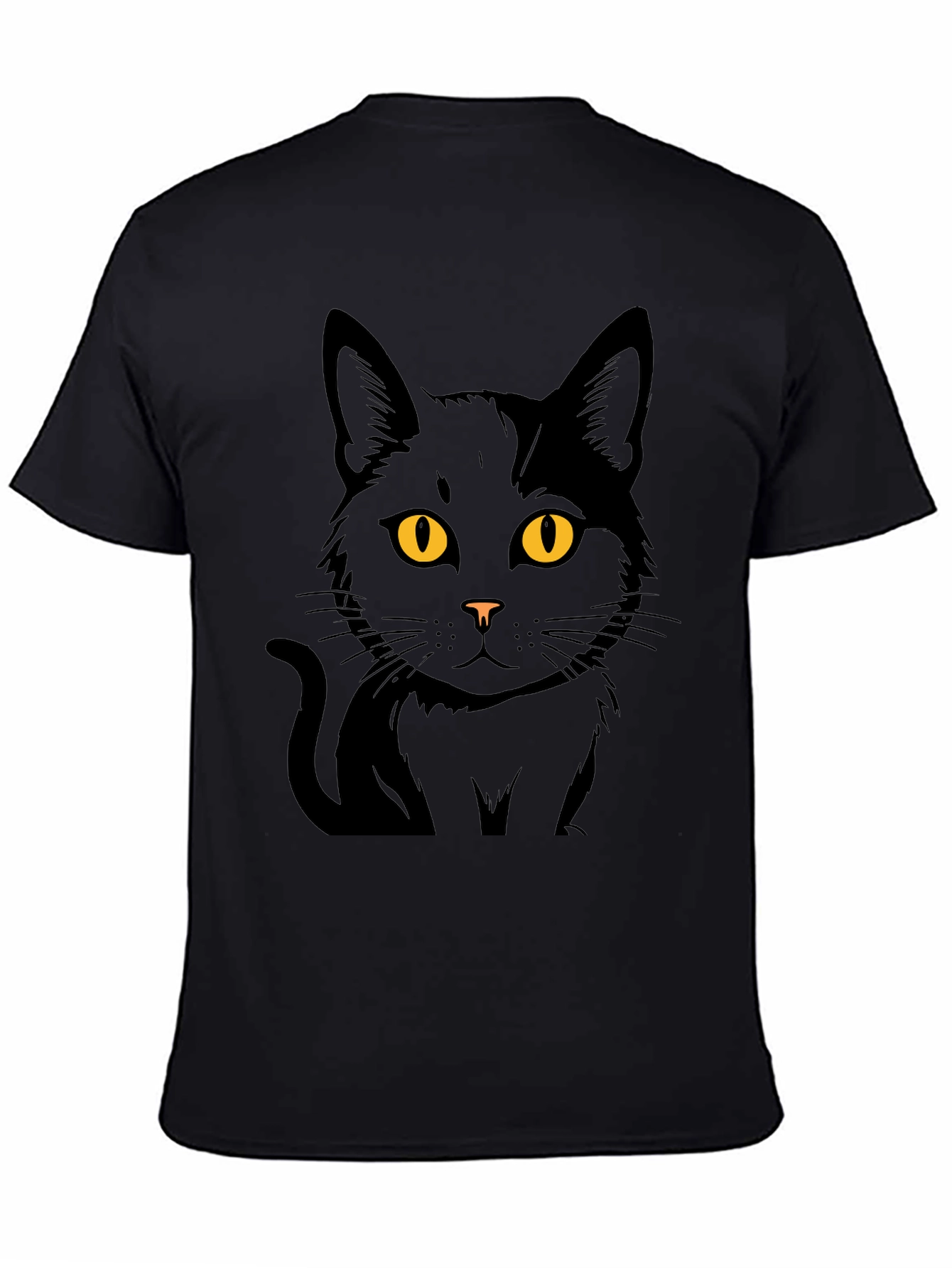 Black Cat Graphic T-Shirt - Menswear