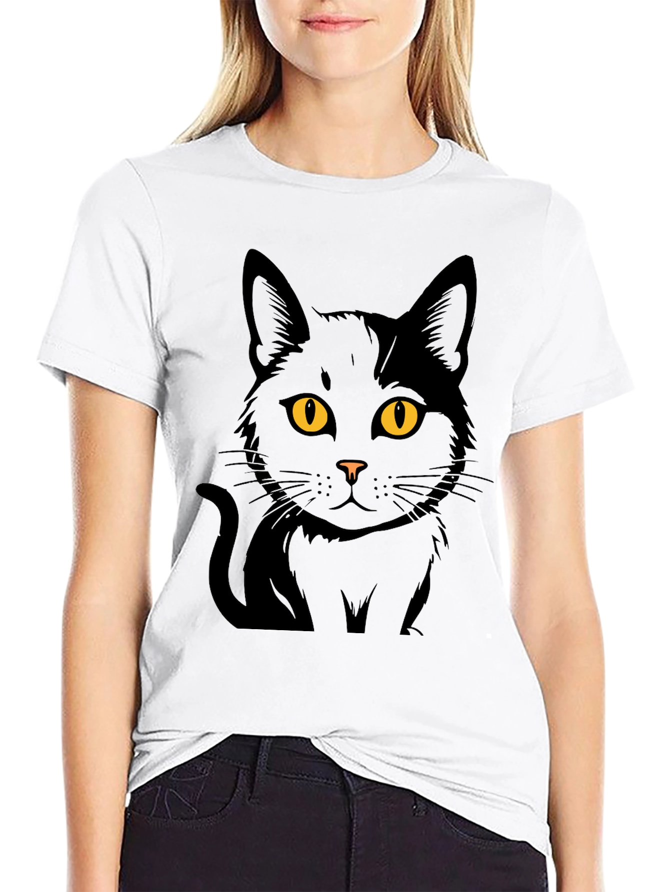 Black Cat Graphic T-Shirt - Menswear