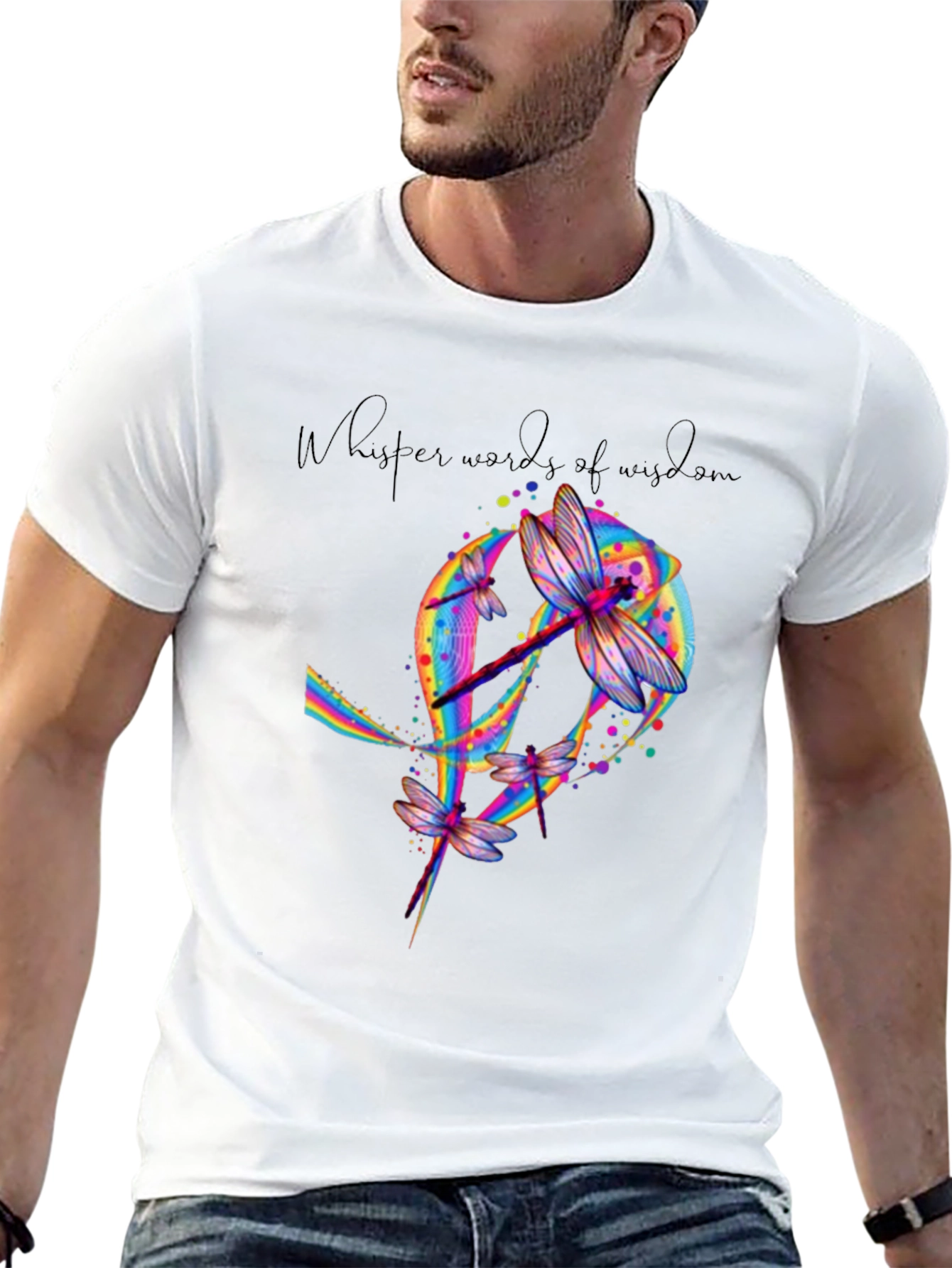 Dragonfly Whisper Words of Wisdom Graphic Tee
