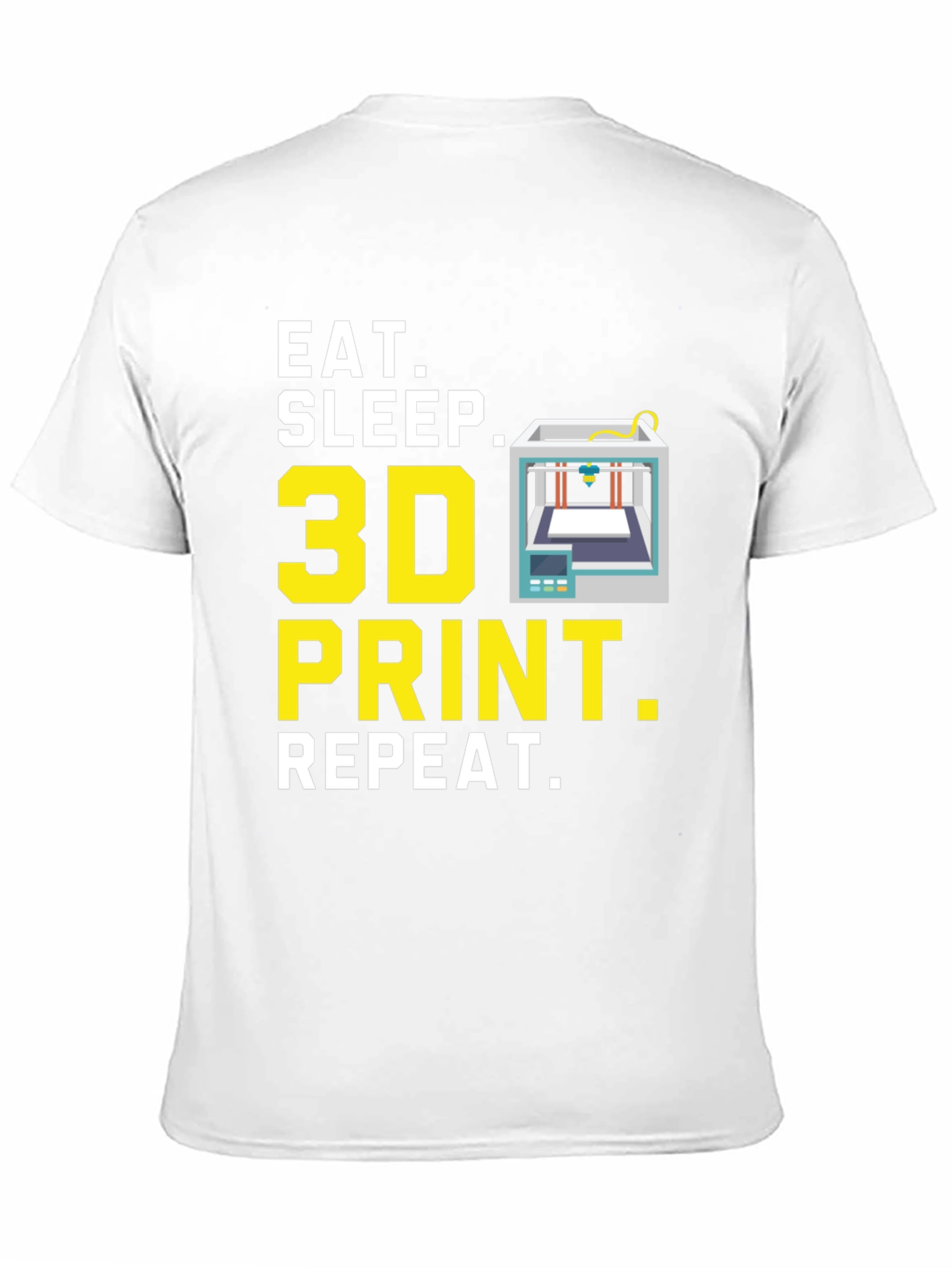 Eat Sleep 3D Print Repeat Black Graphic Tee