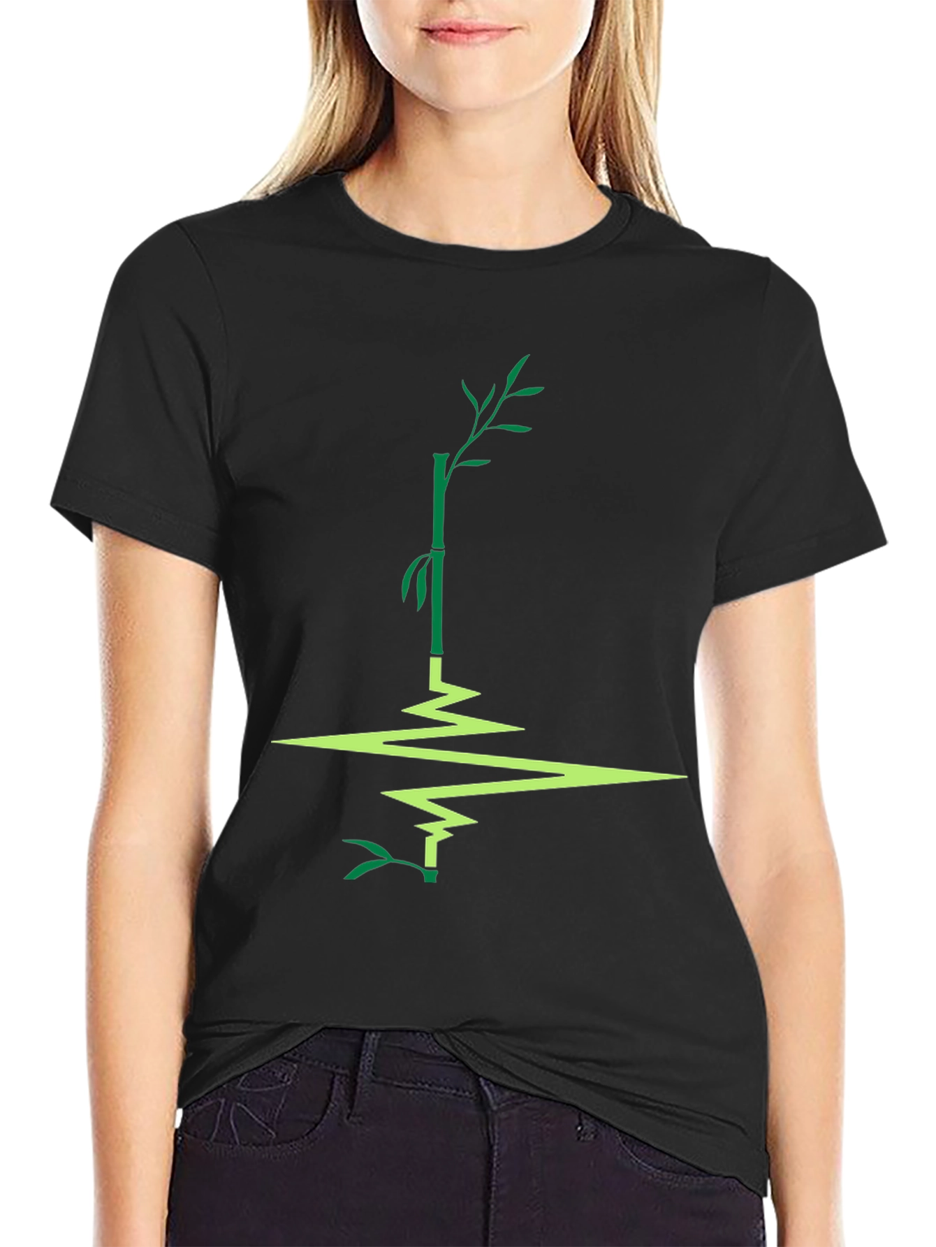 Bamboo Reflection Graphic Tee - Stylish Mens T-Shirt
