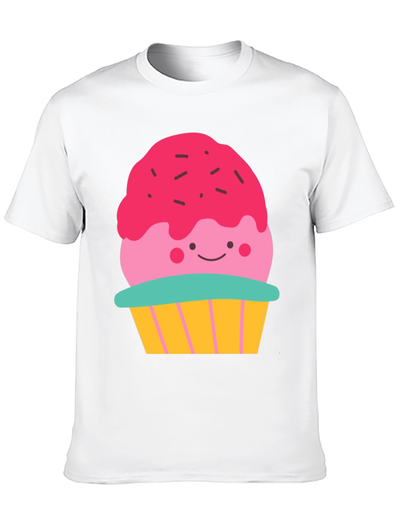 Cute Cupcake Graphic Tee - Black Casual Shirt
