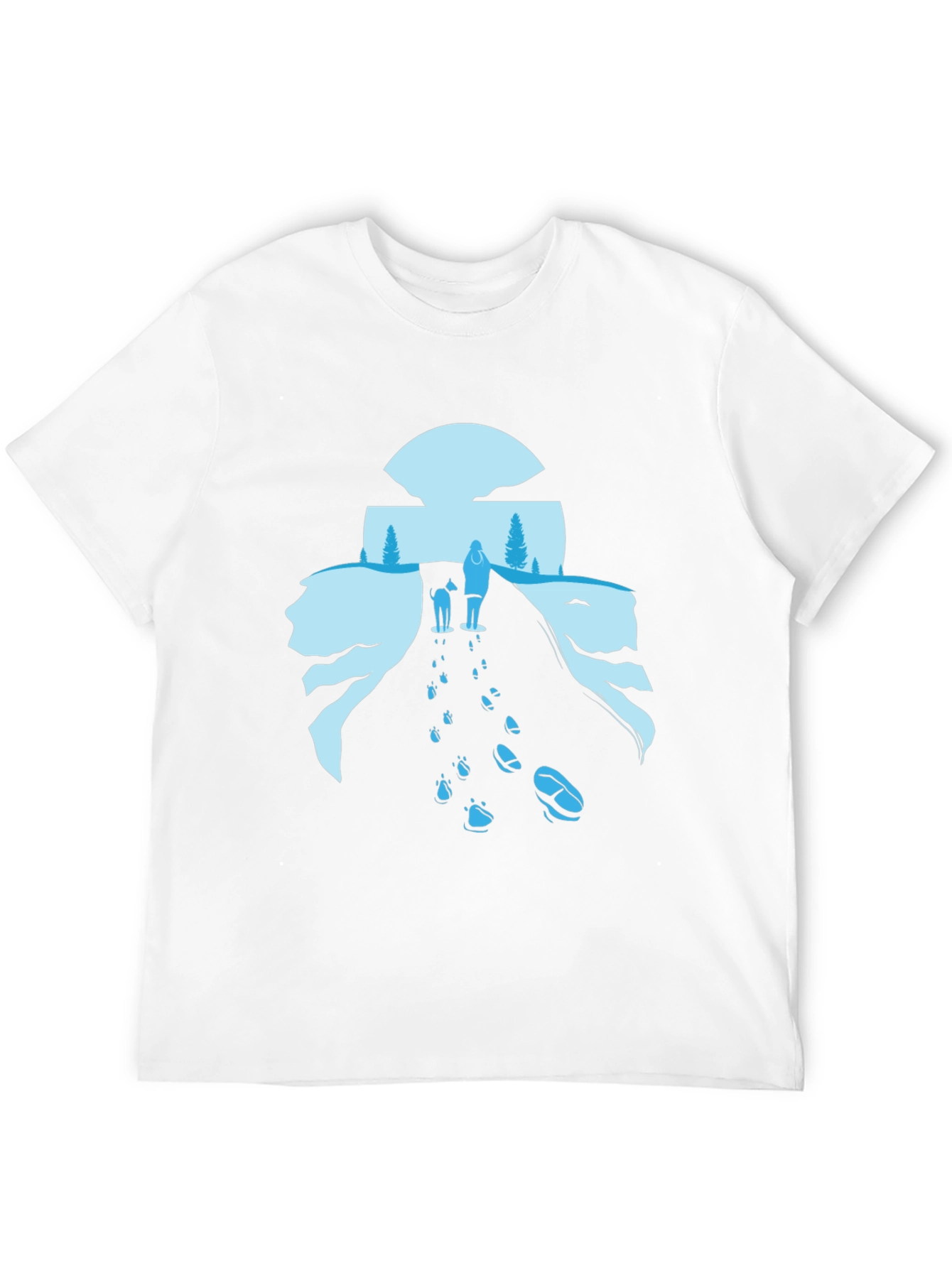 Nature Walk Graphic Tee - Black Cotton Blend