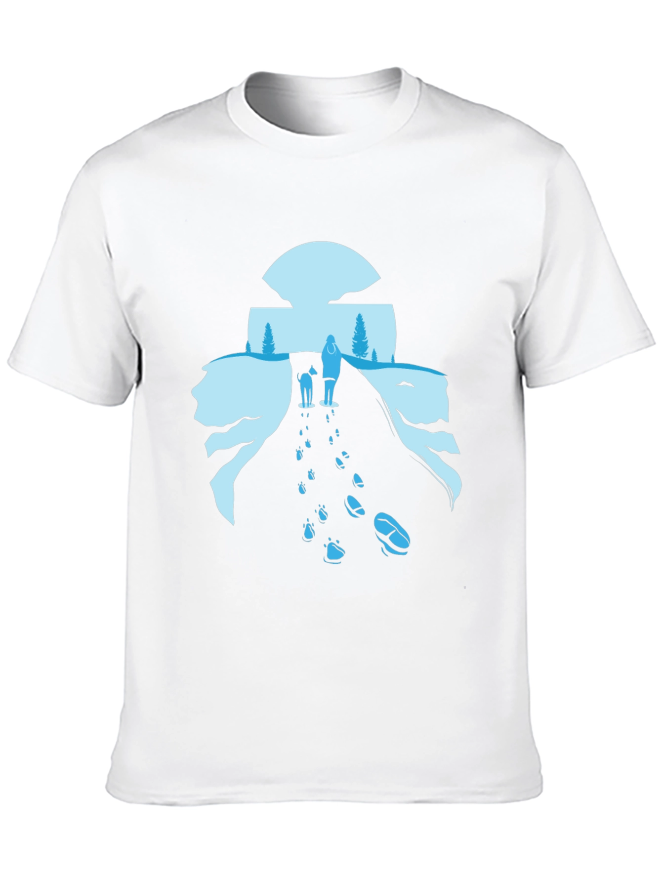 Nature Walk Graphic Tee - Black Cotton Blend