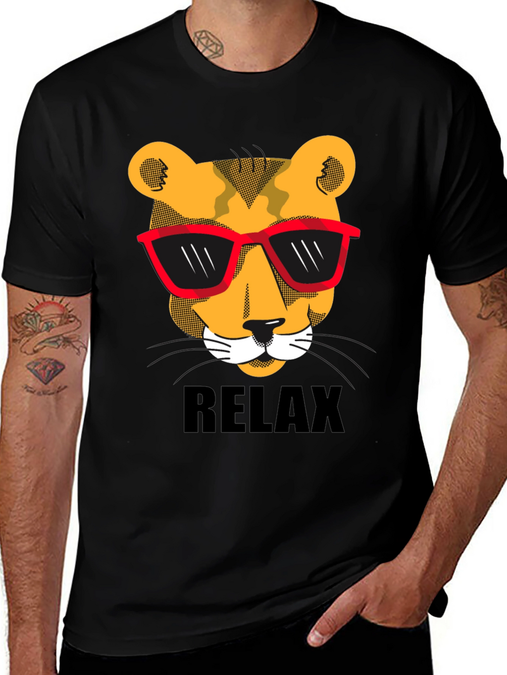 Cool Cat Relax Graphic T-Shirt