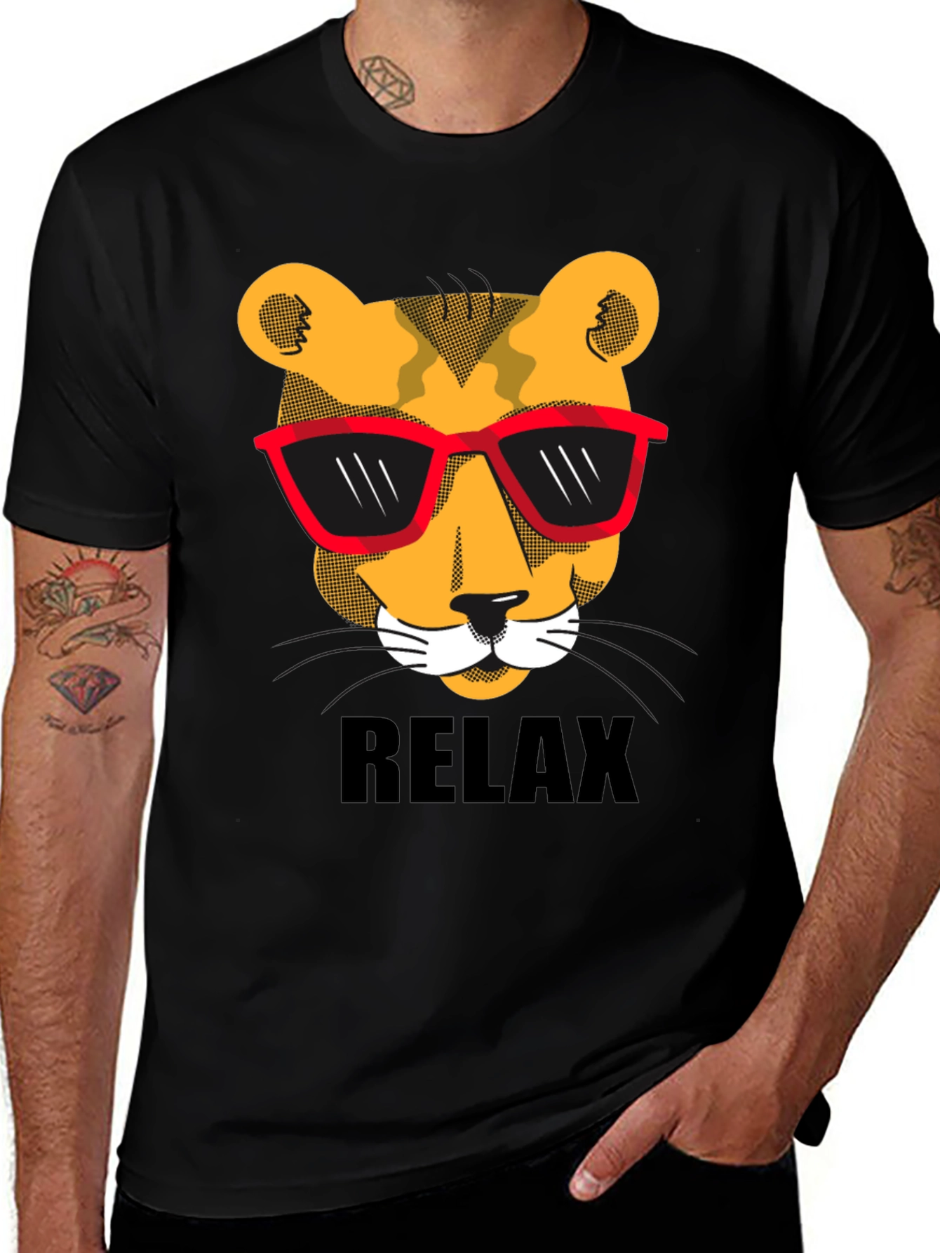 Cool Cat Relax Graphic T-Shirt
