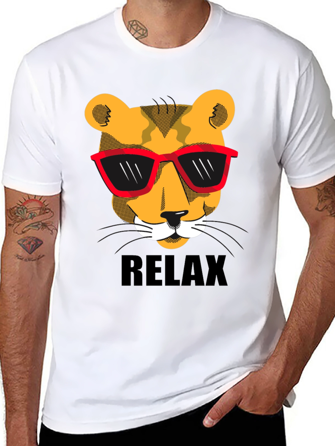Cool Cat Relax Graphic T-Shirt