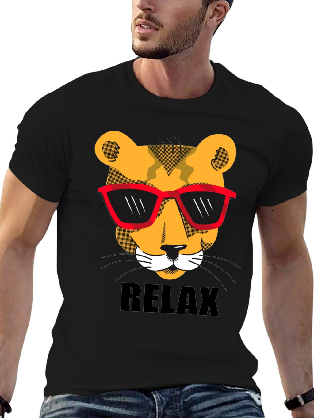 Cool Cat Relax Graphic T-Shirt