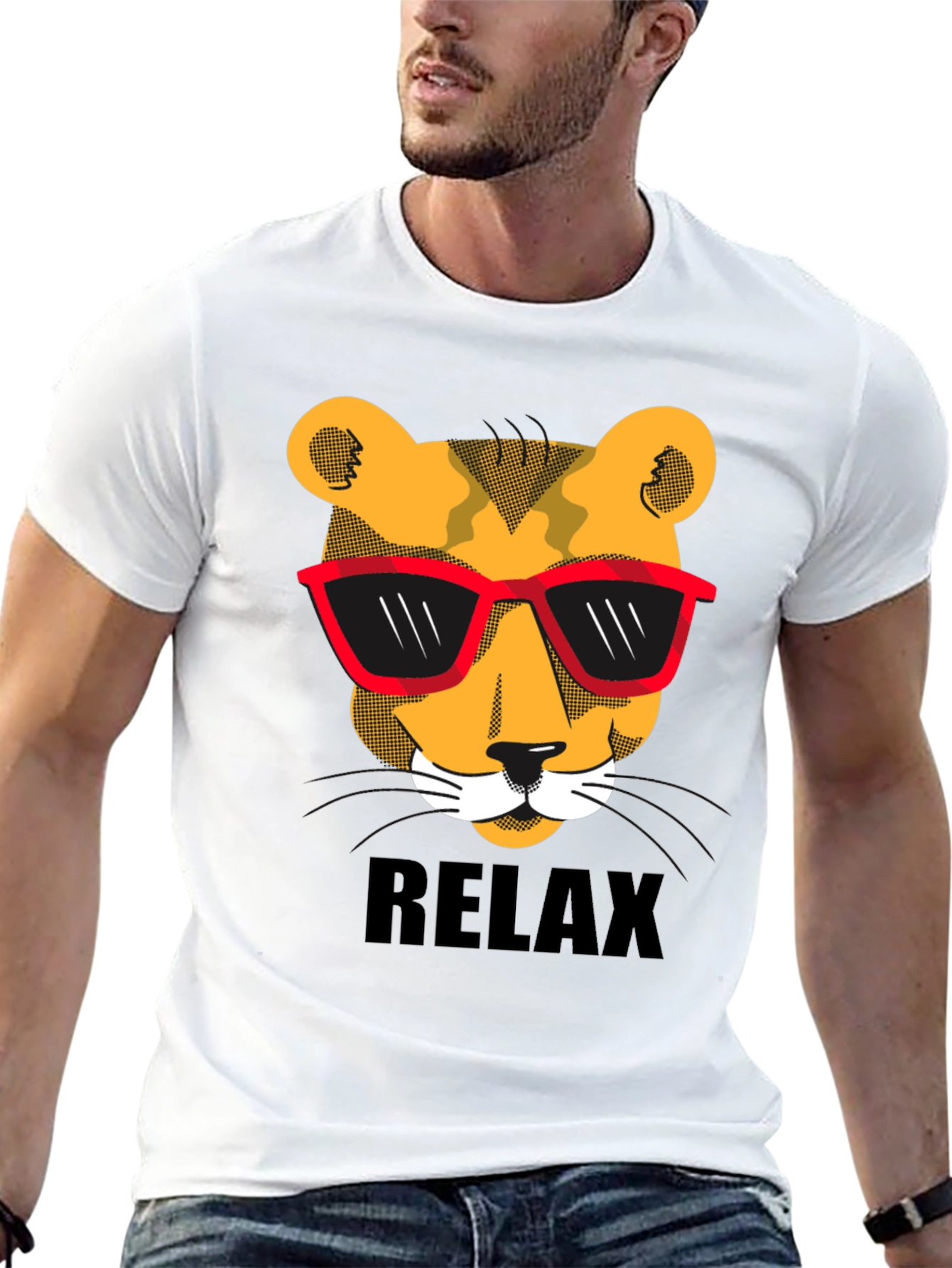 Cool Cat Relax Graphic T-Shirt