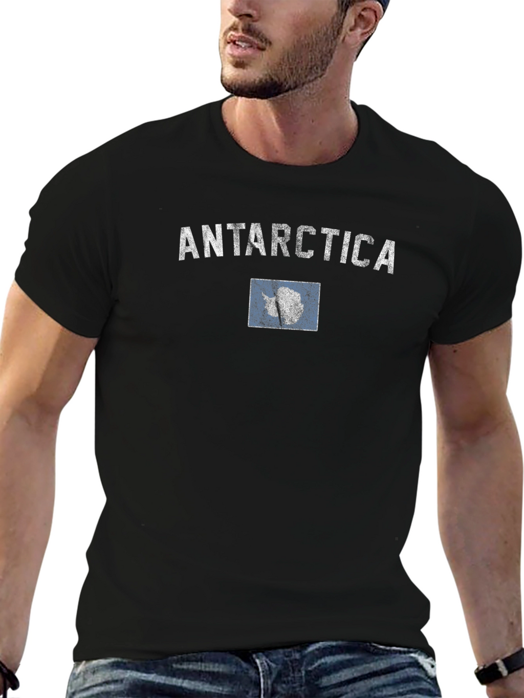 Antarctica Flag T-Shirt - Distressed Design