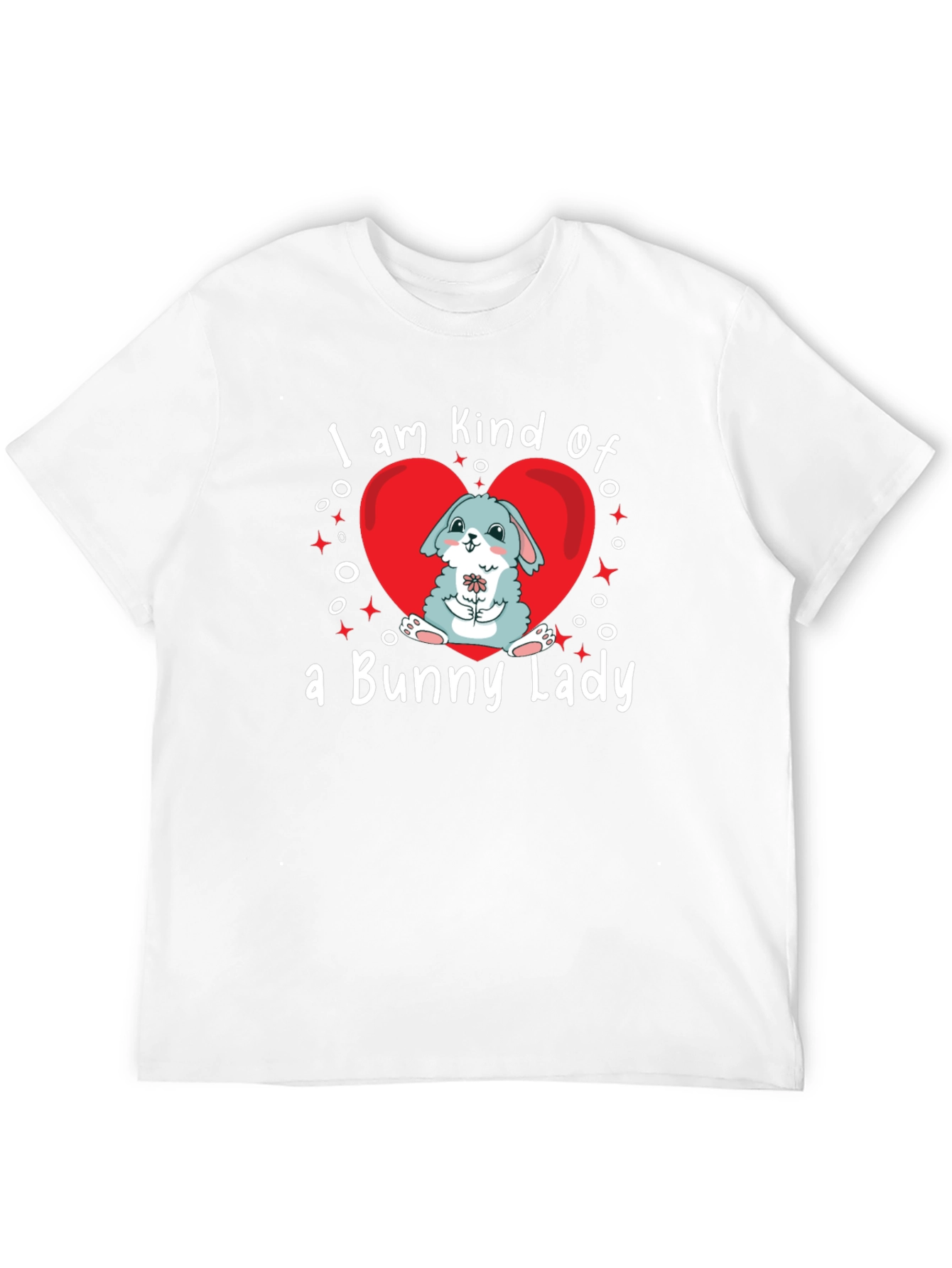 Bunny Lady Graphic Tee - Cute Rabbit Lover Shirt