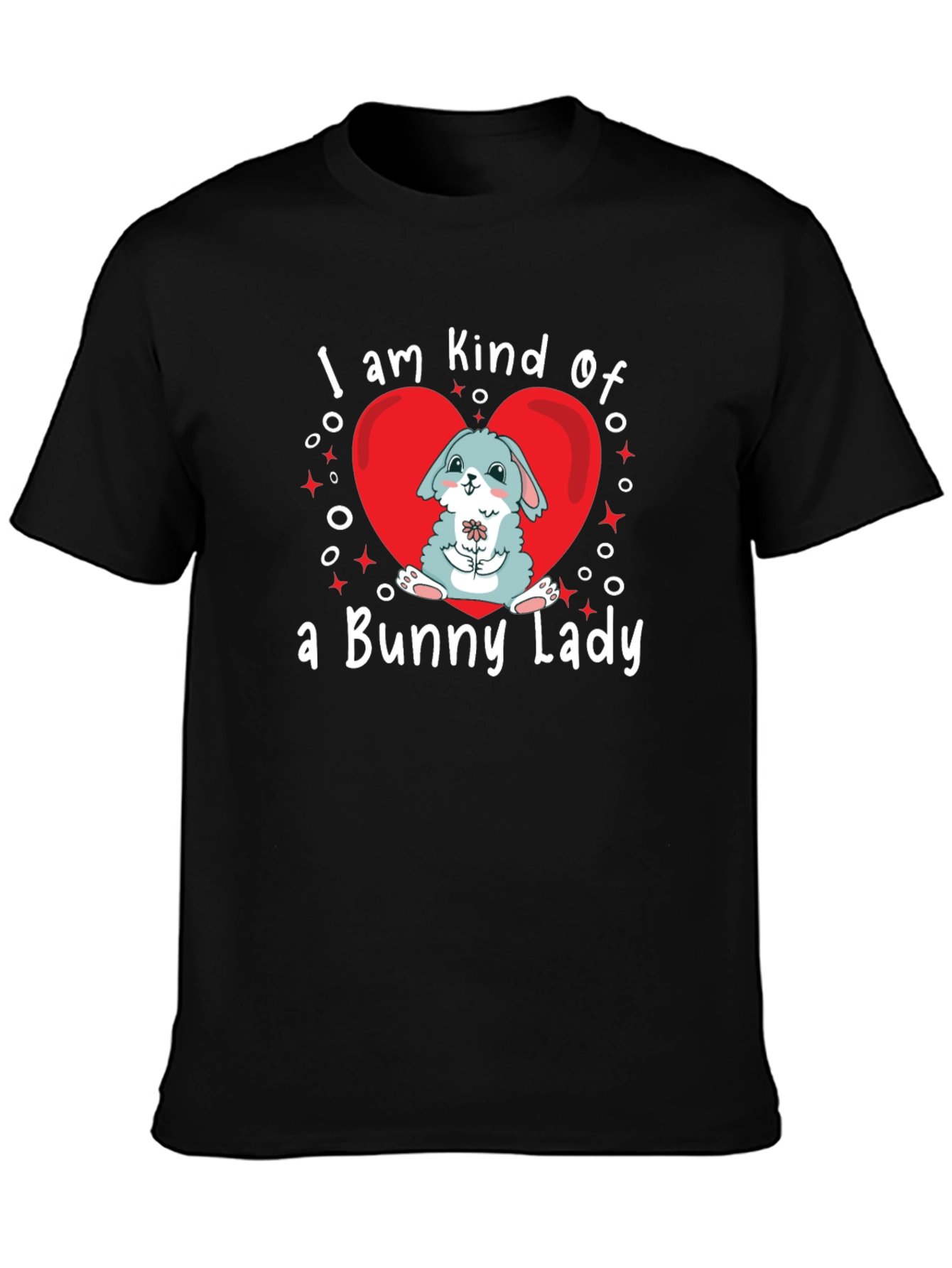 Bunny Lady Graphic Tee - Cute Rabbit Lover Shirt