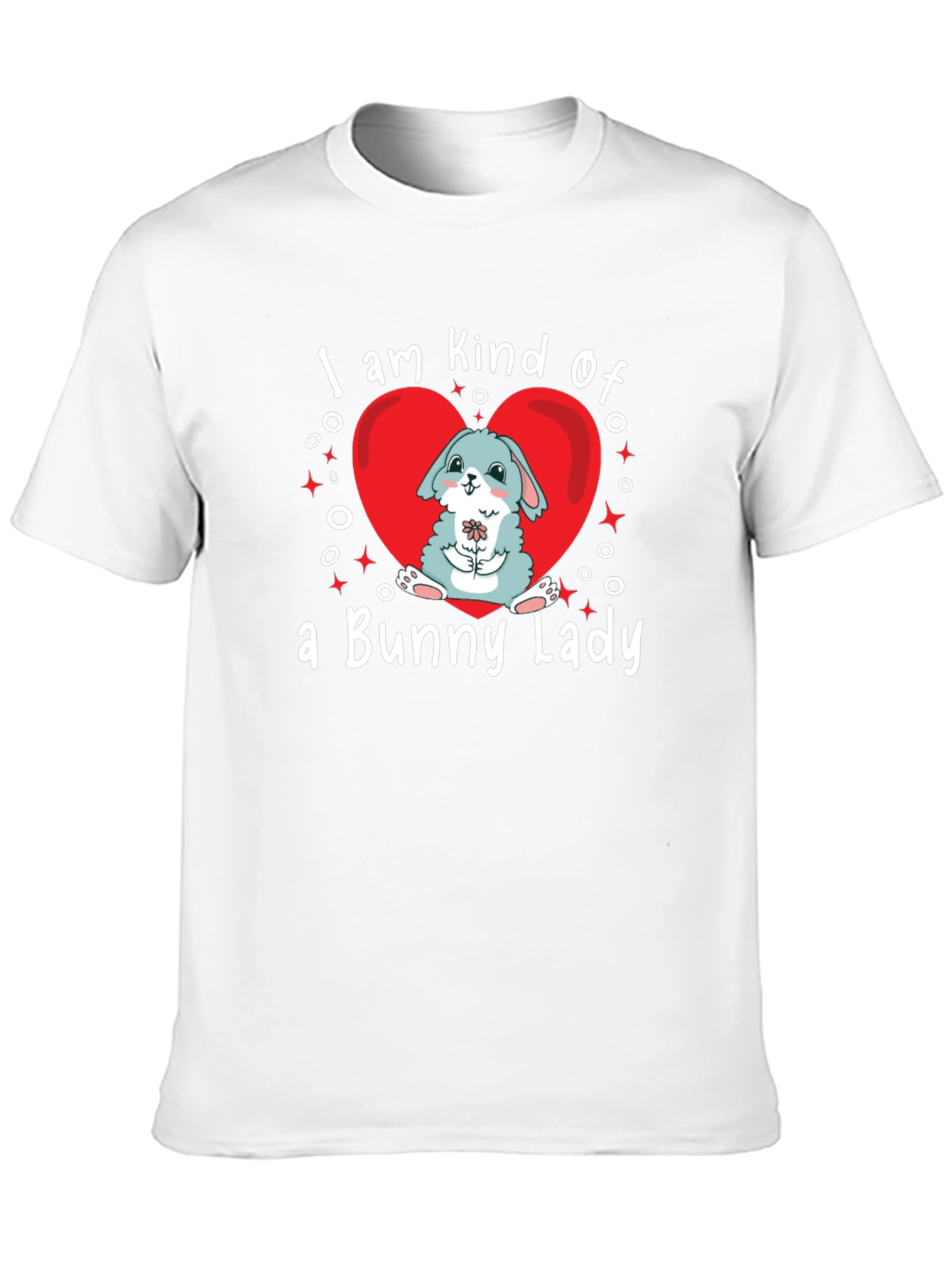 Bunny Lady Graphic Tee - Cute Rabbit Lover Shirt