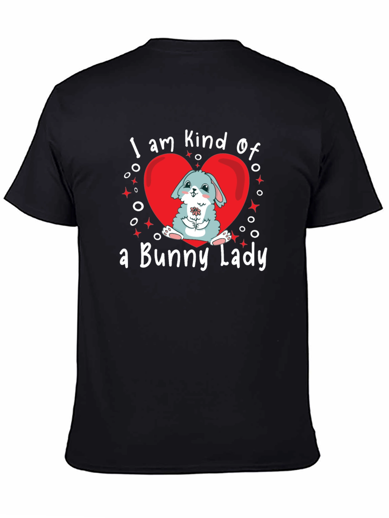 Bunny Lady Graphic Tee - Cute Rabbit Lover Shirt