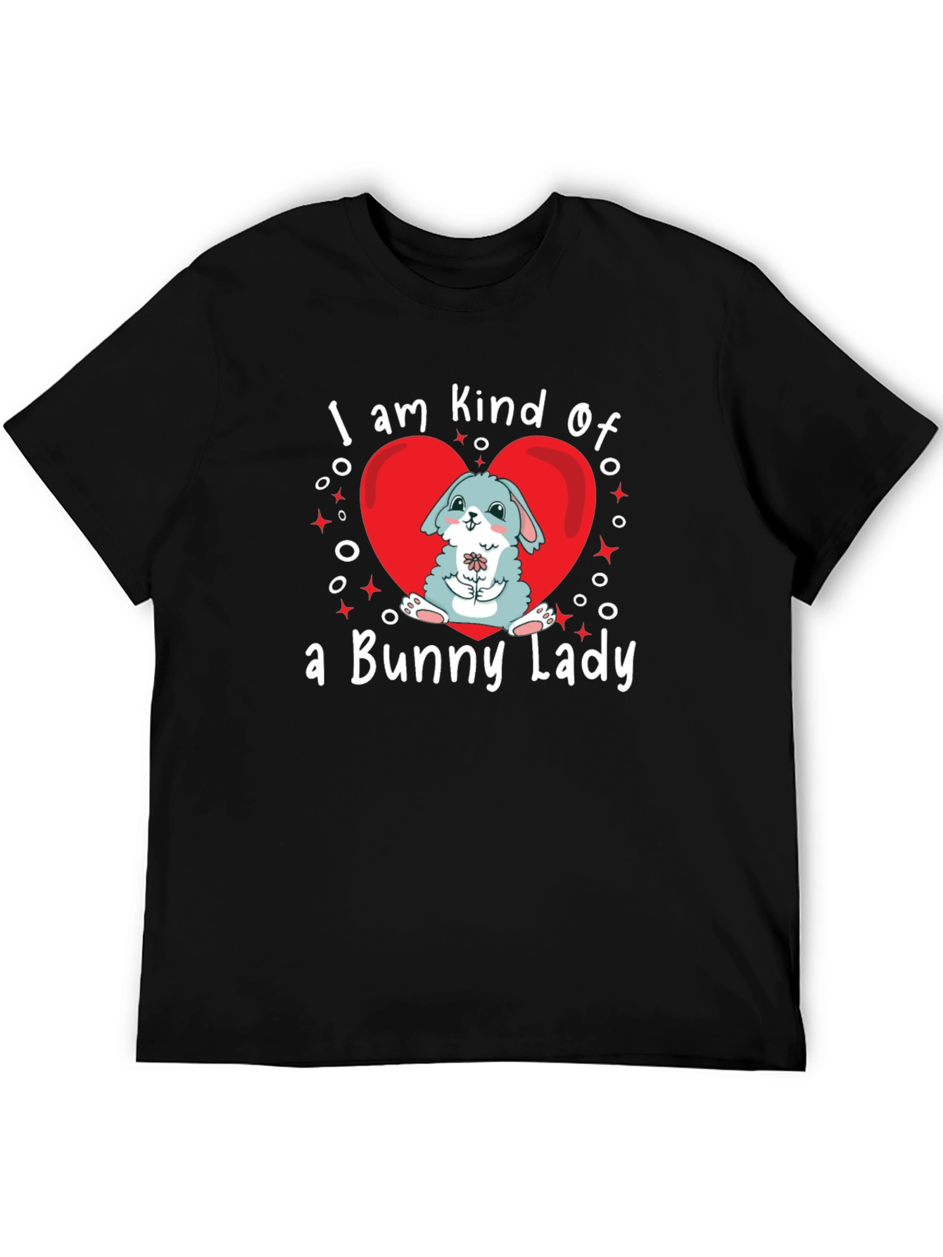 Bunny Lady Graphic Tee - Cute Rabbit Lover Shirt