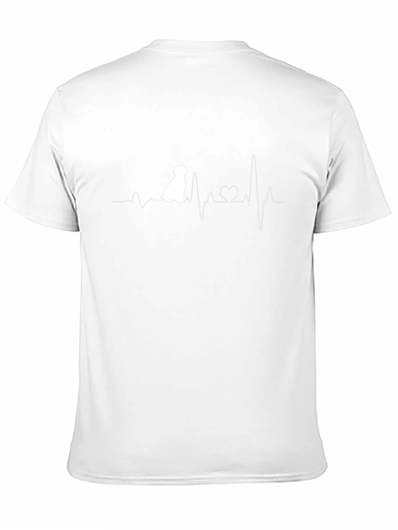 Dog Heartbeat Graphic Tee - Mens Black T-Shirt