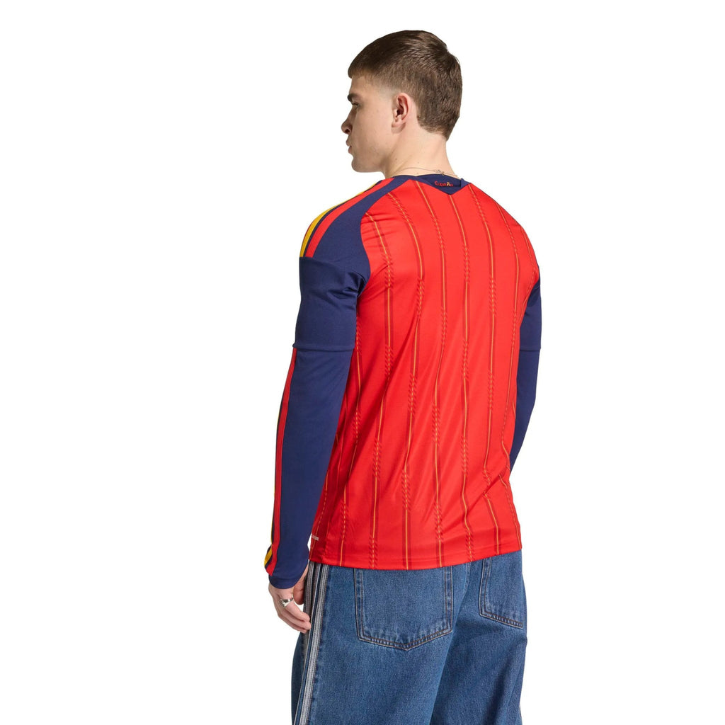 2026 Spain Men's Stadium Home Long-Sleeve Soccer Jersey