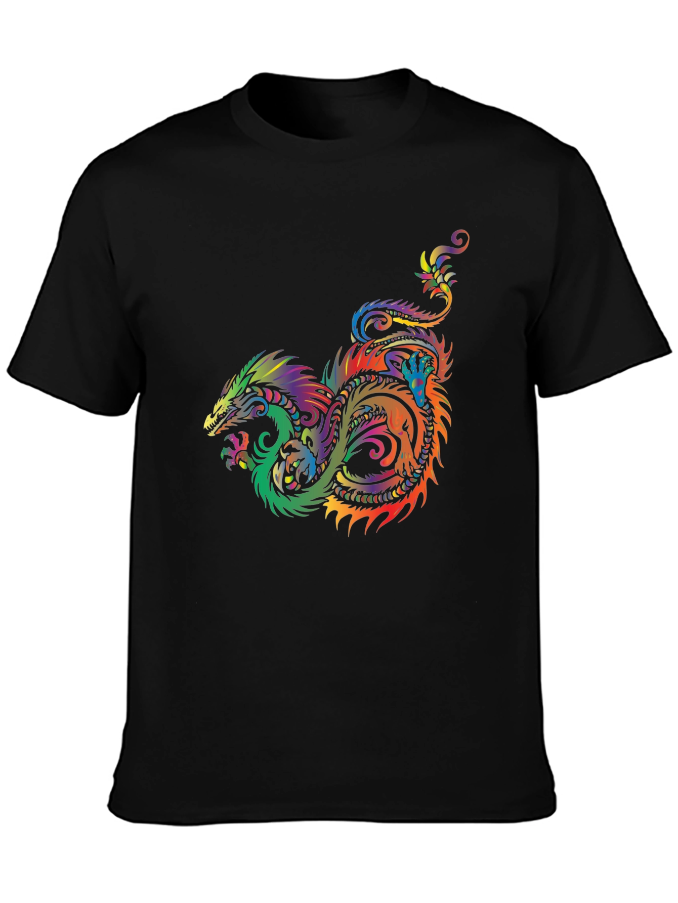 Dragon Graphic T-Shirt - Colorful Fantasy Tee