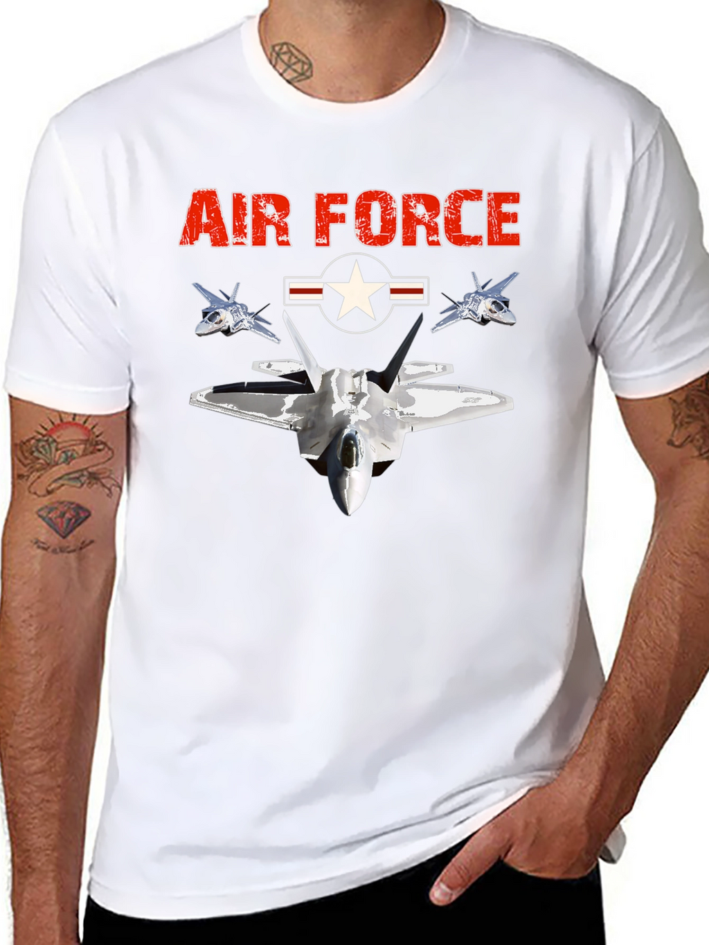 Air Force Jet Fighter Graphic T-Shirt