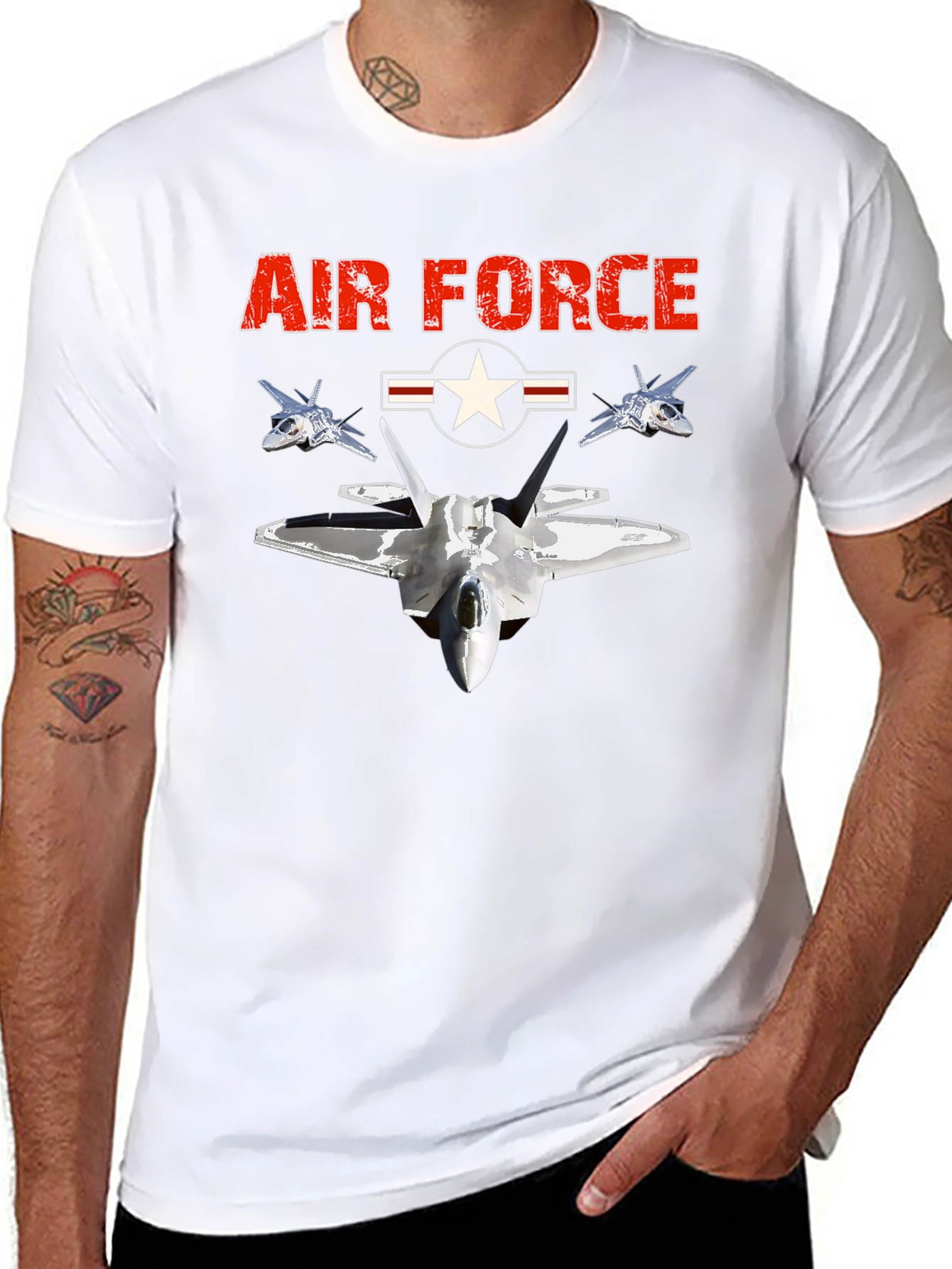 Air Force Jet Fighter Graphic T-Shirt