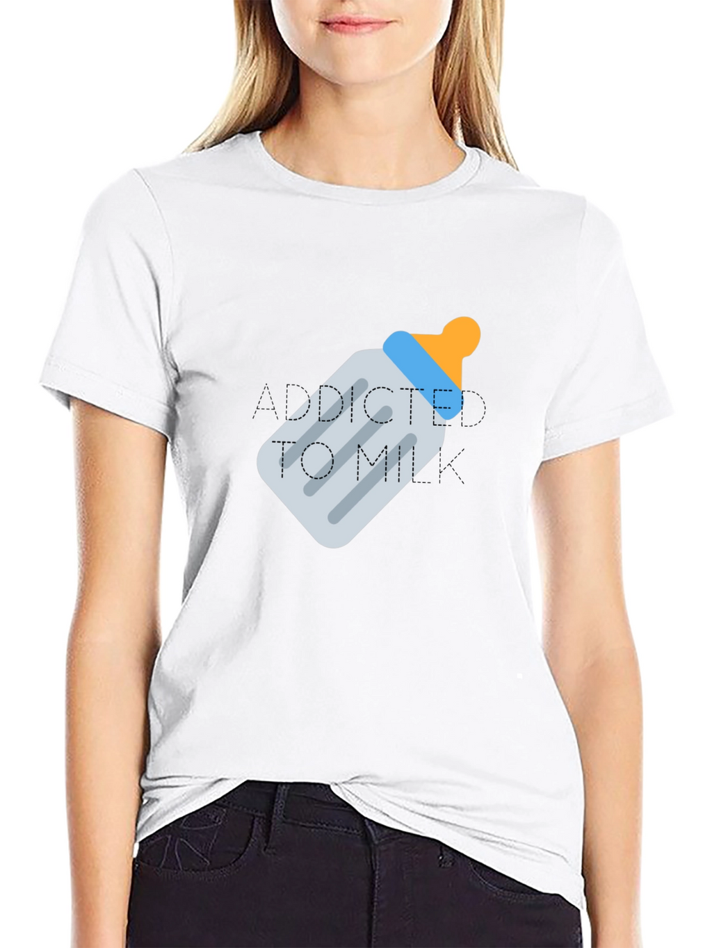 Addicted To Milk Baby Bottle Tee