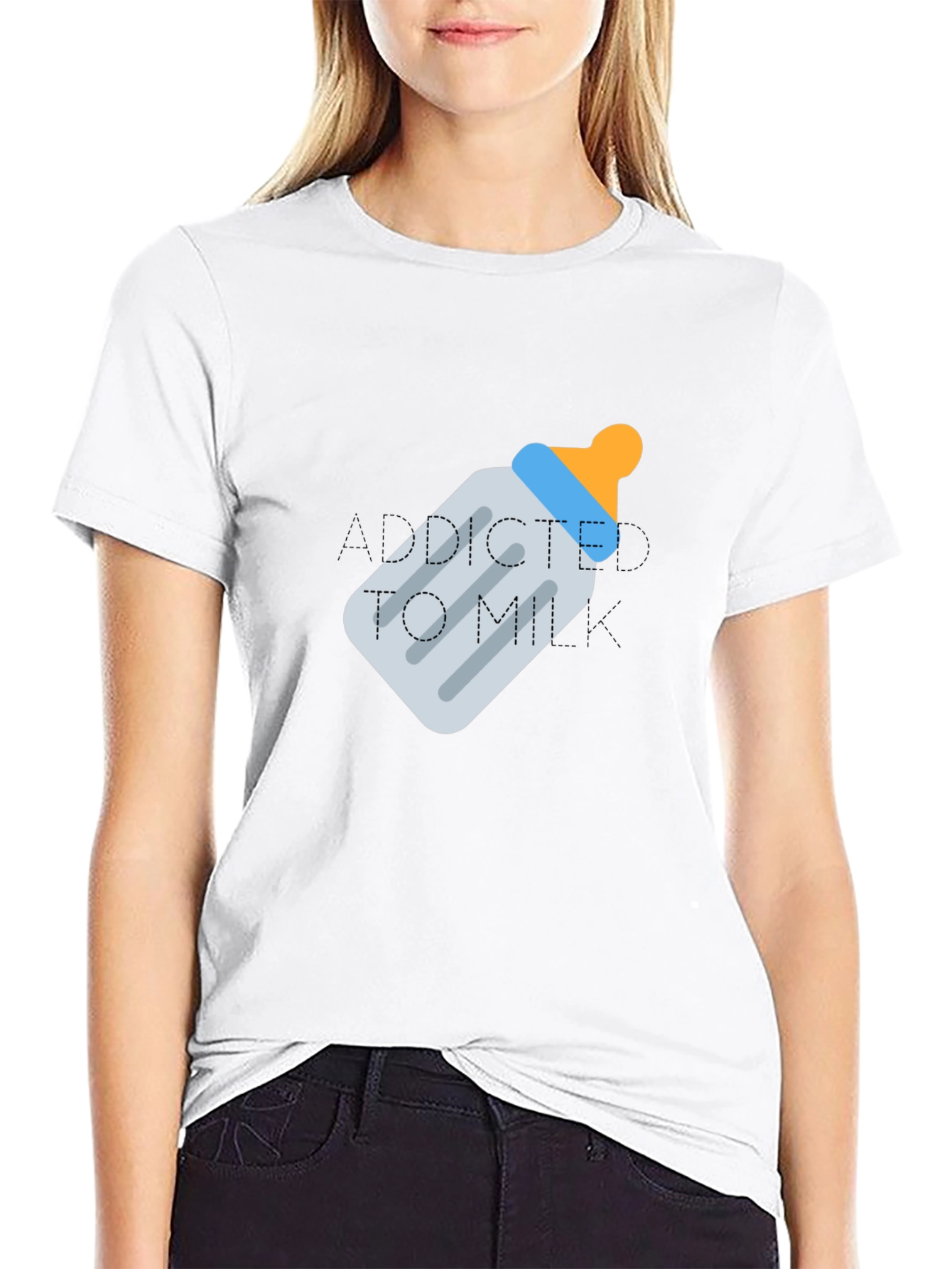 Addicted To Milk Baby Bottle Tee