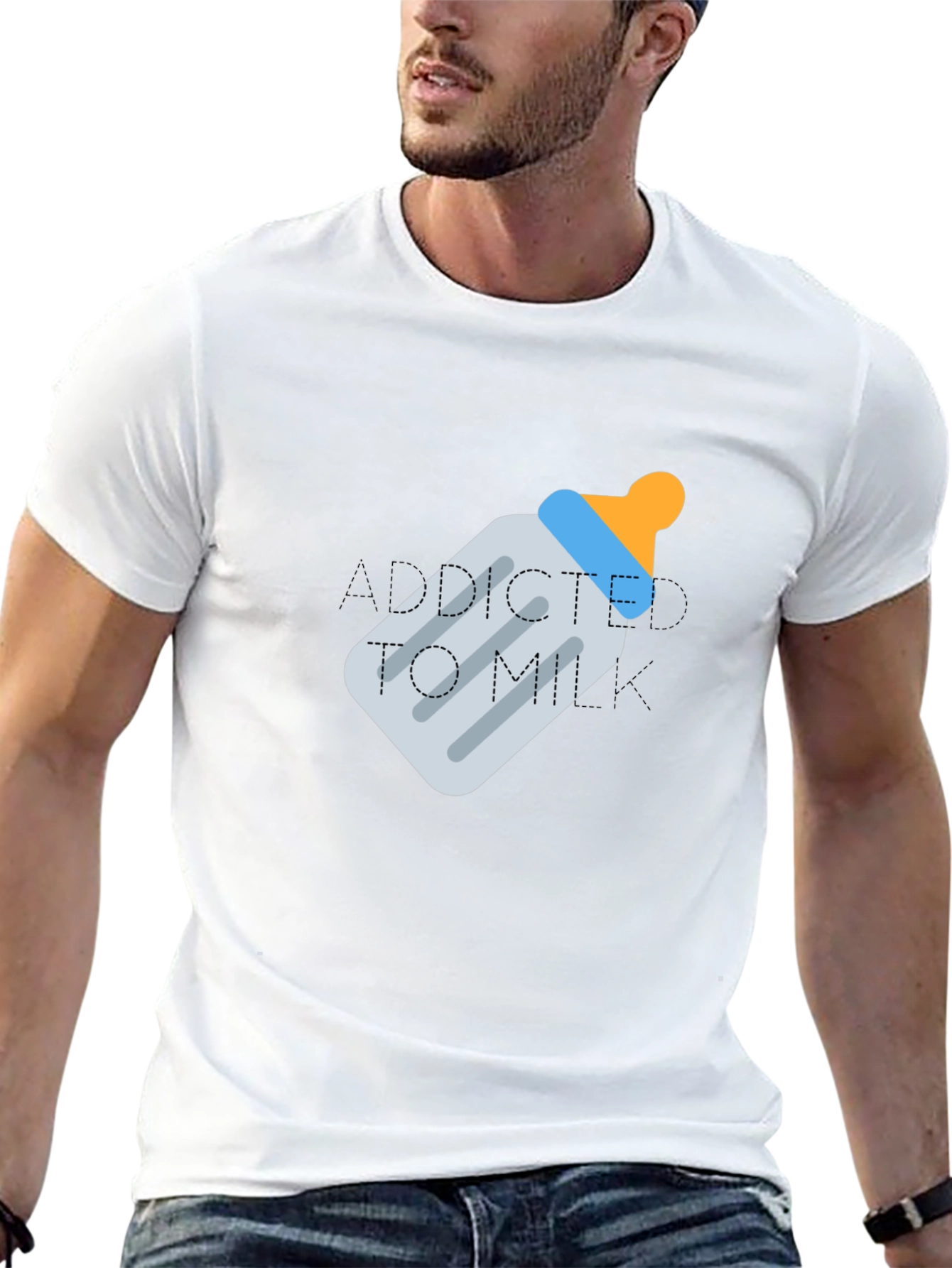 Addicted To Milk Baby Bottle Tee