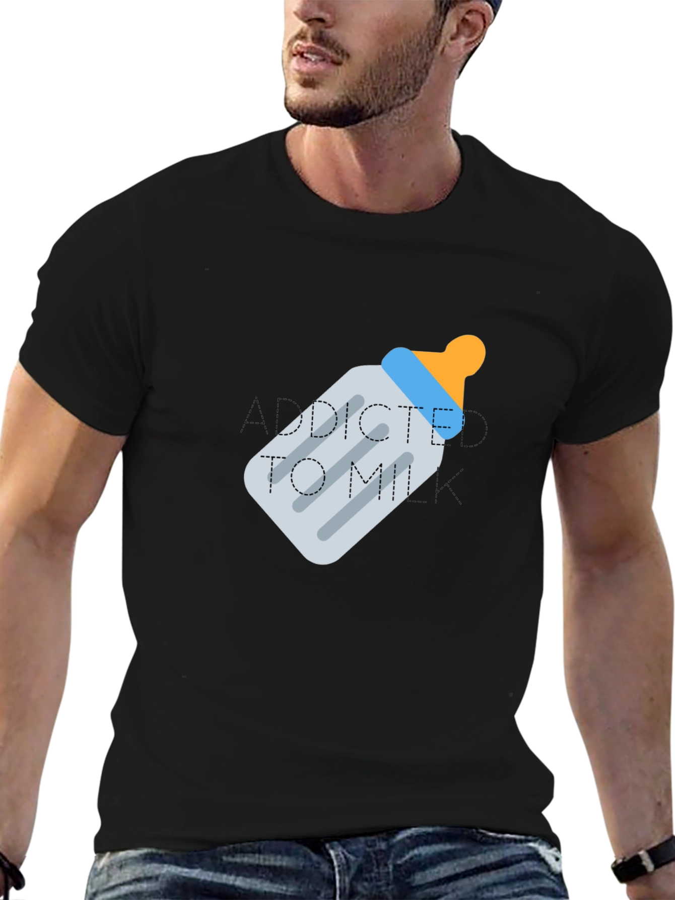 Addicted To Milk Baby Bottle Tee
