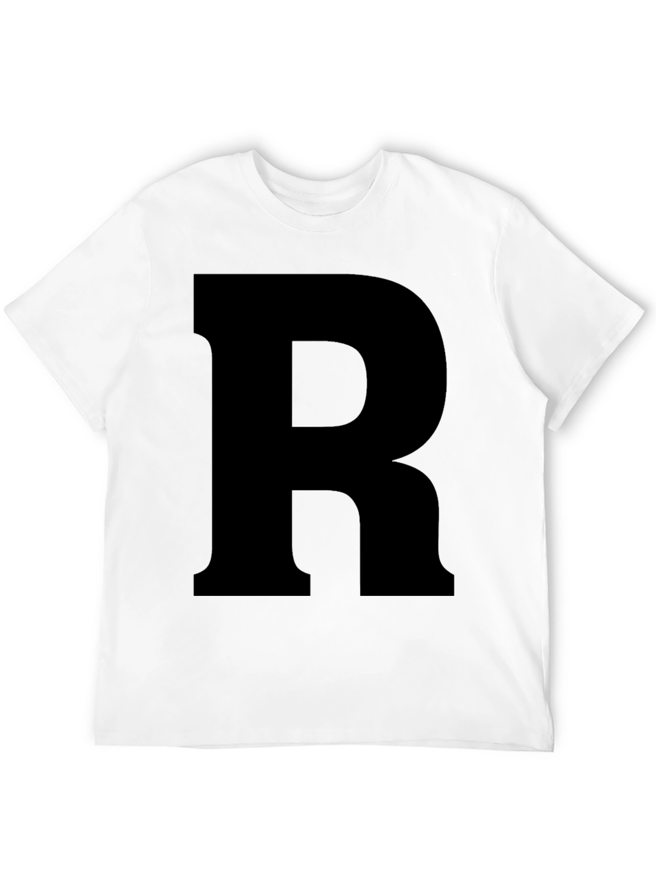 Letter R Graphic Tee - Bold Statement Shirt