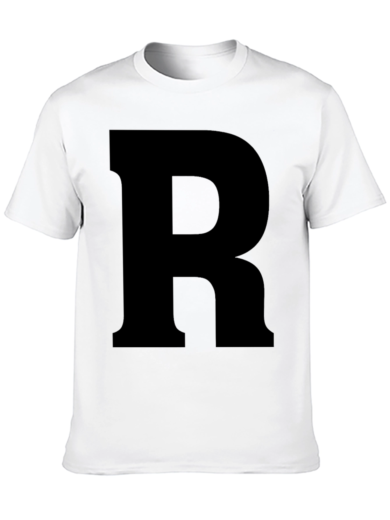 Letter R Graphic Tee - Bold Statement Shirt