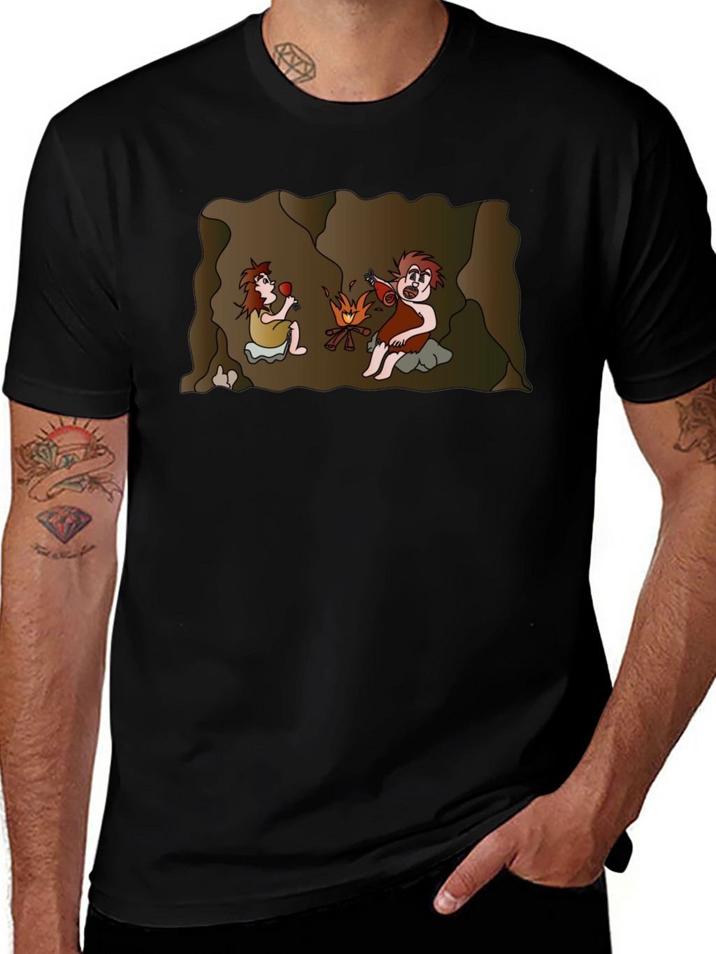 Cartoon Cavemen Unisex T-Shirt