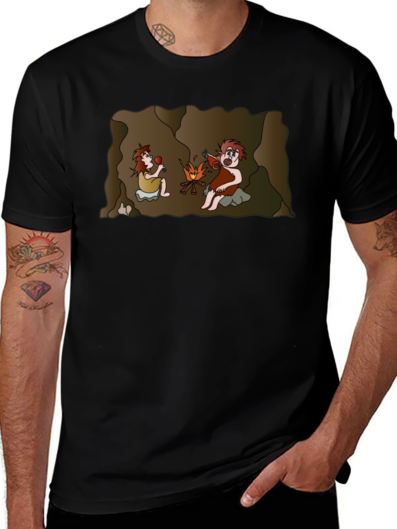 Cartoon Cavemen Unisex T-Shirt