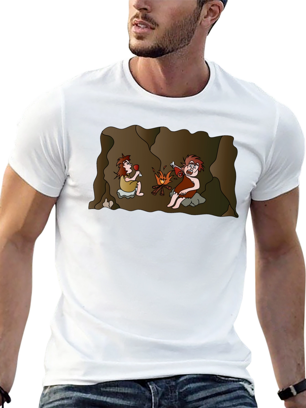 Cartoon Cavemen Unisex T-Shirt