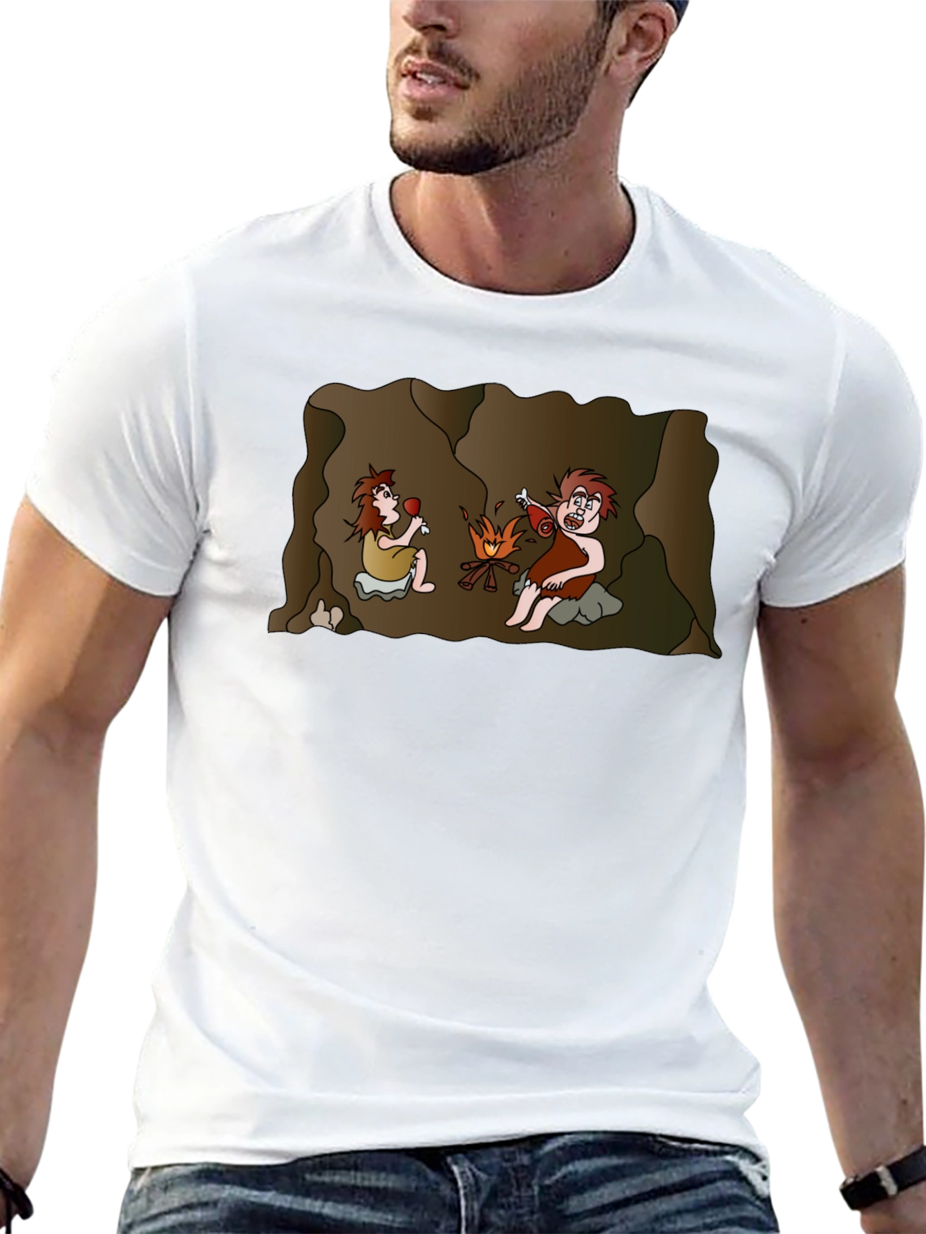 Cartoon Cavemen Unisex T-Shirt