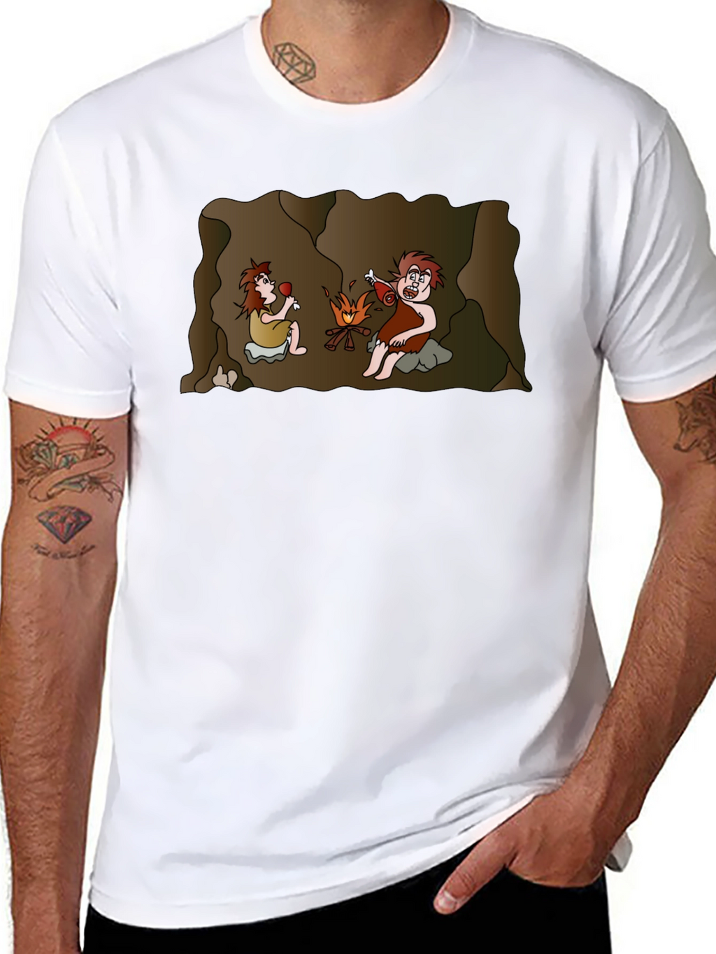 Cartoon Cavemen Unisex T-Shirt