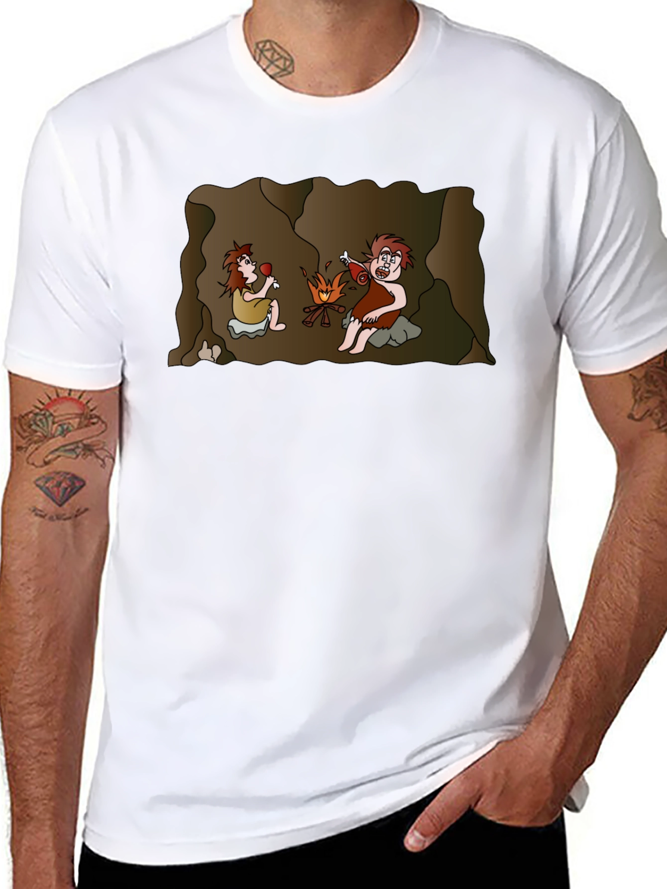 Cartoon Cavemen Unisex T-Shirt