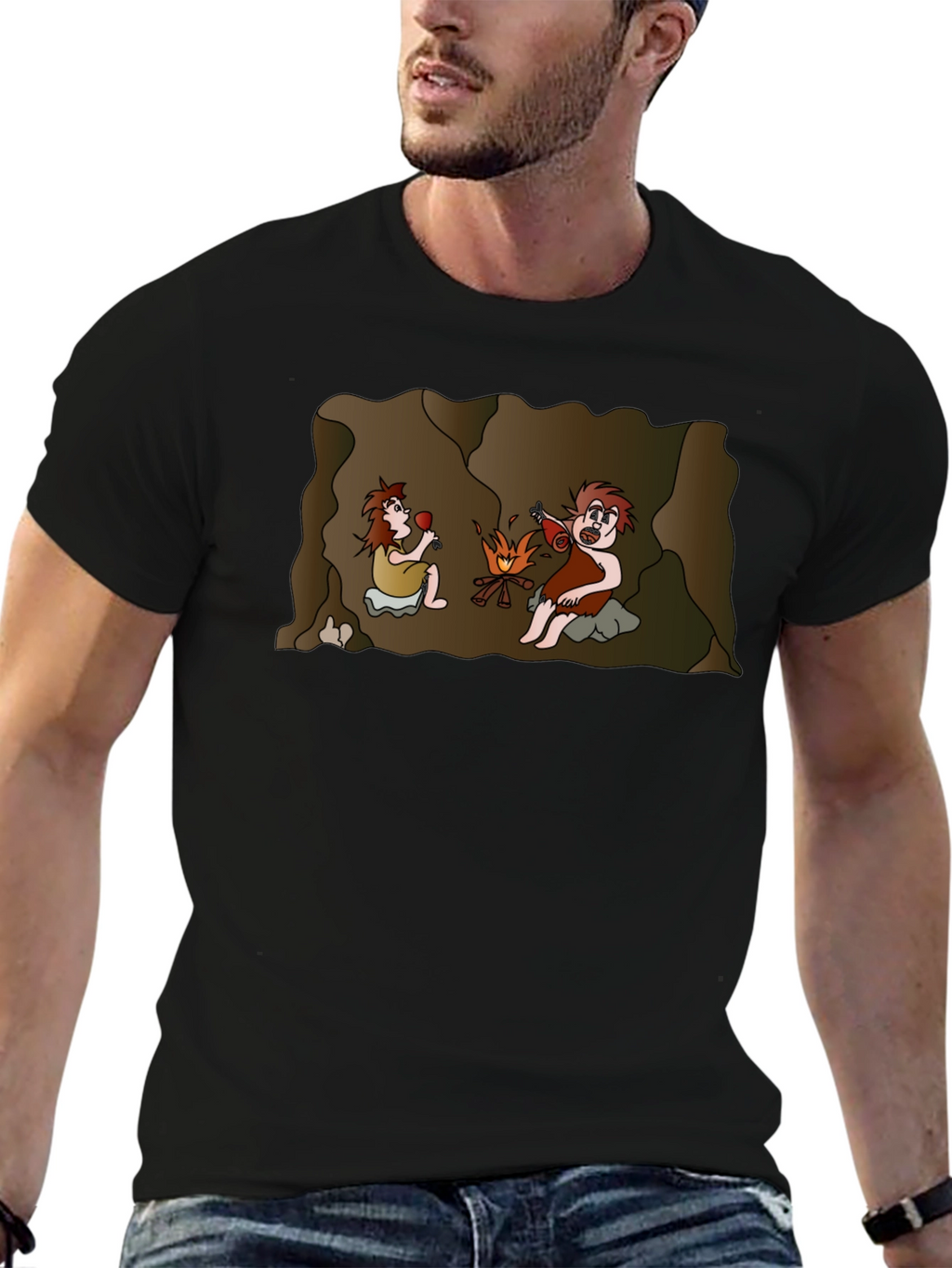 Cartoon Cavemen Unisex T-Shirt