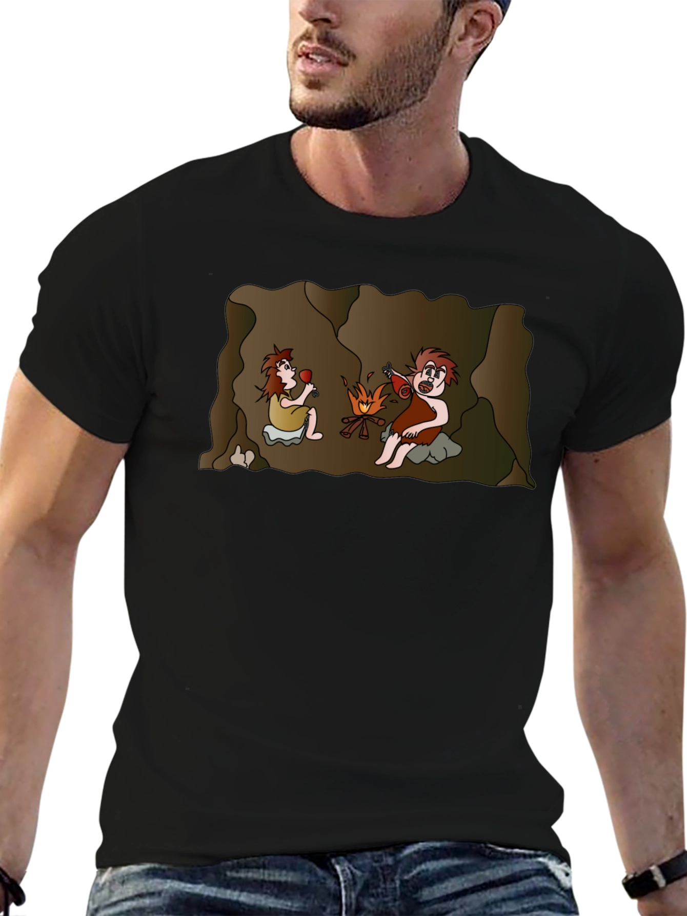 Cartoon Cavemen Unisex T-Shirt