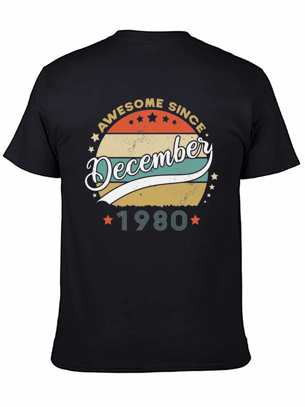 Awesome Since December 1980 Black T-Shirt