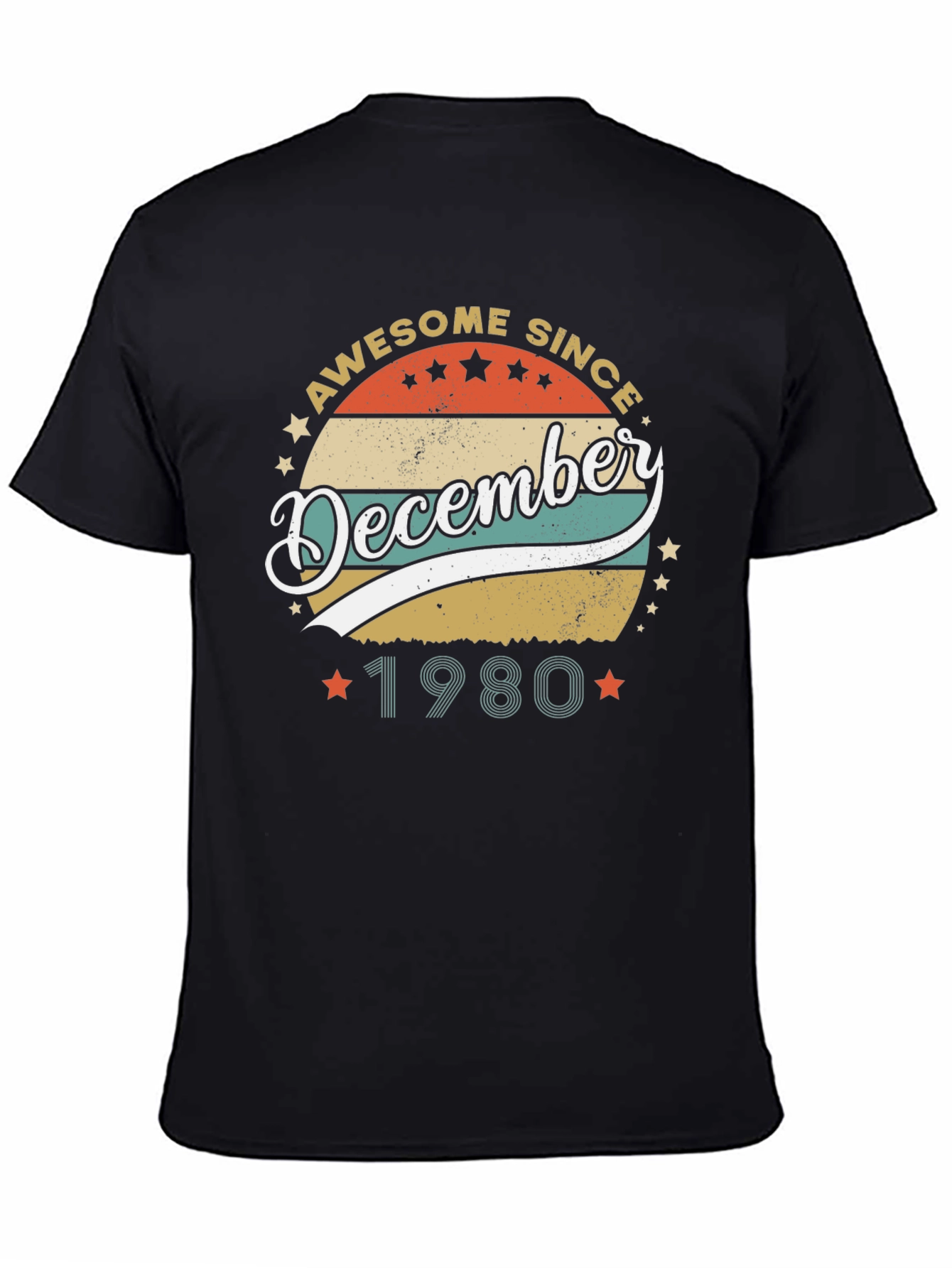 Awesome Since December 1980 Black T-Shirt